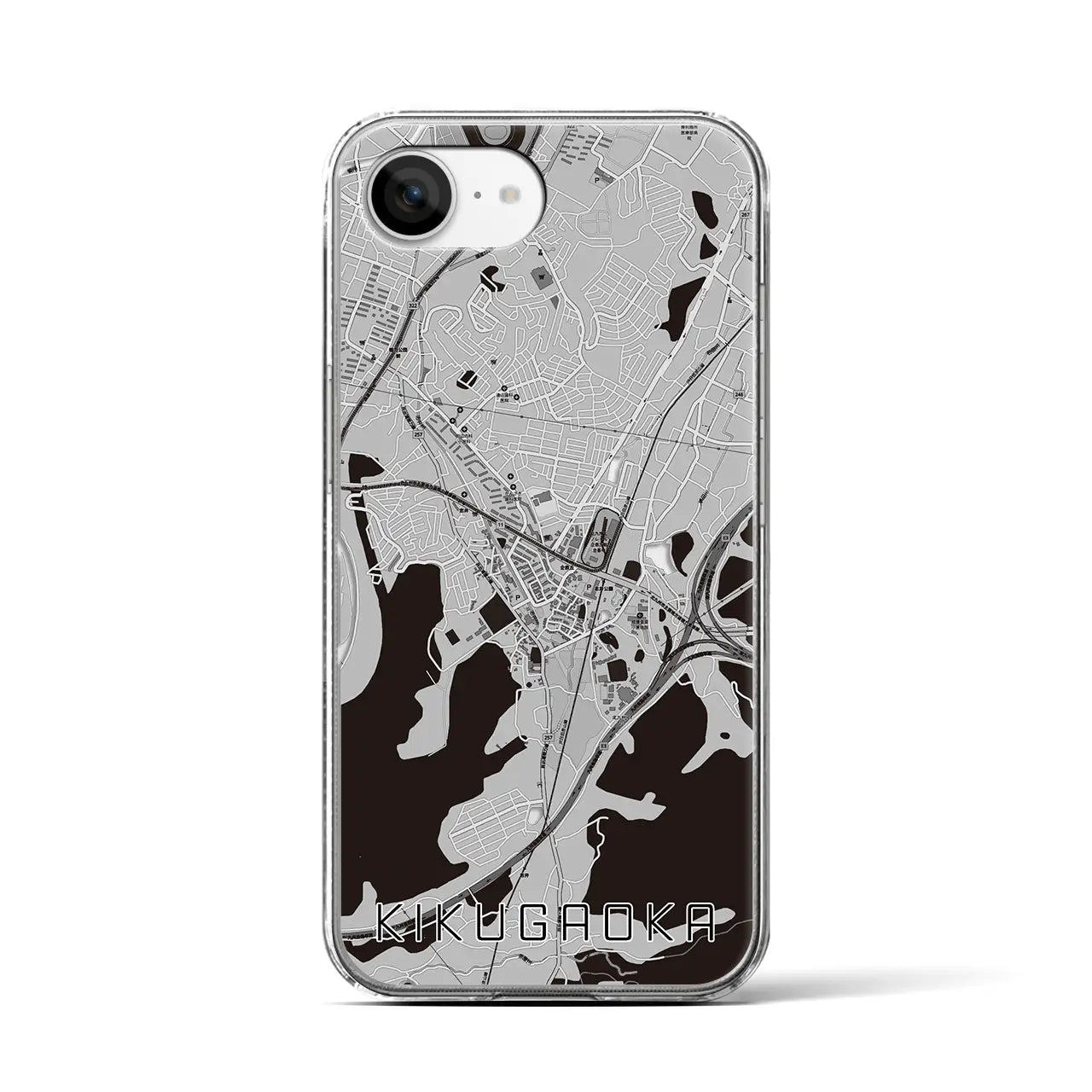 【企救丘(福岡県)】地図柄iPhoneケース(クリアタイプ)