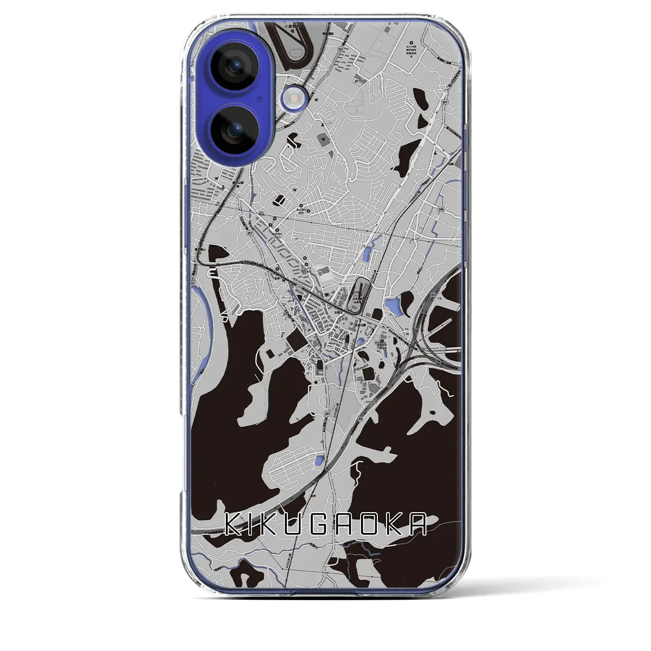【企救丘(福岡県)】地図柄iPhoneケース(クリアタイプ)