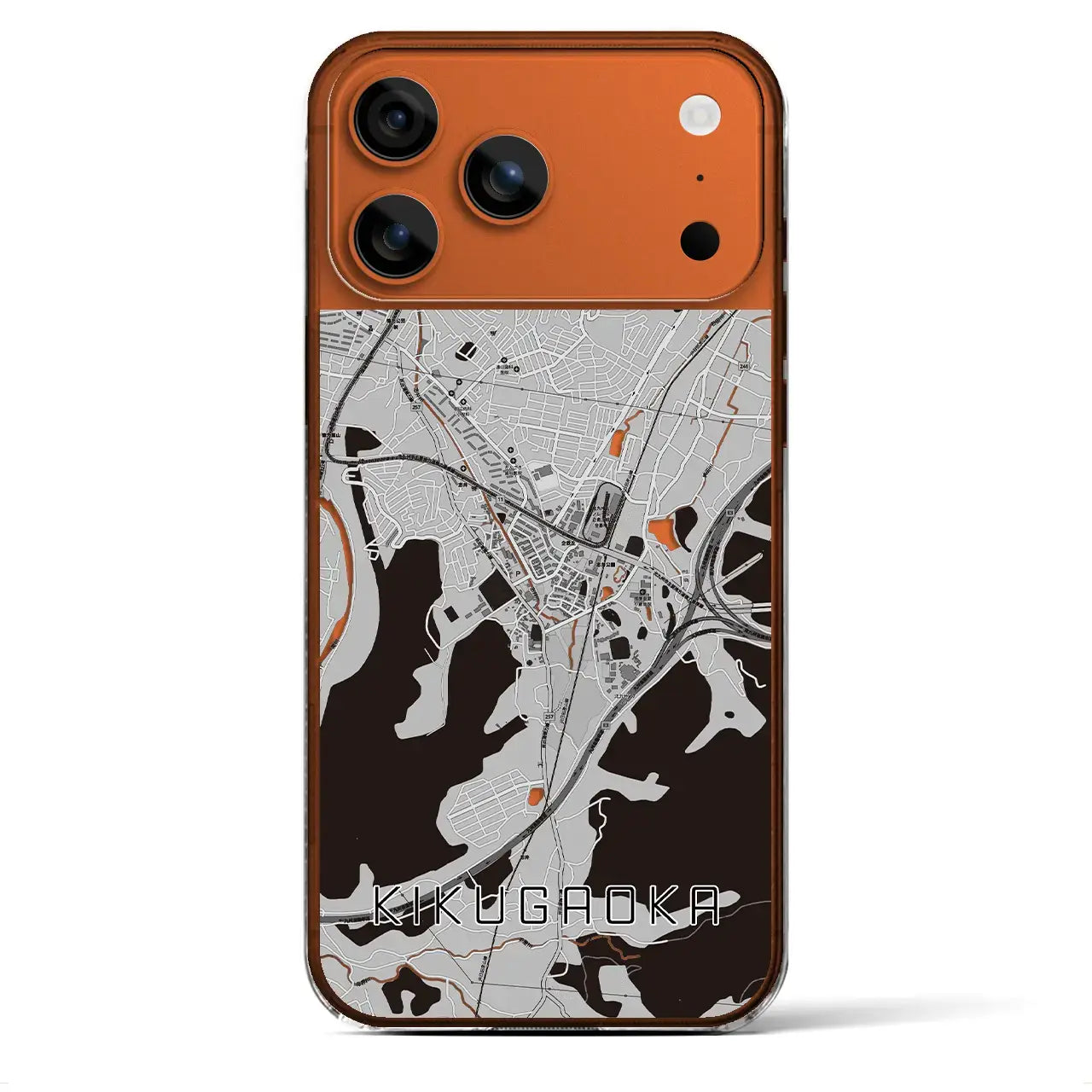 【企救丘(福岡県)】地図柄iPhoneケース(クリアタイプ)