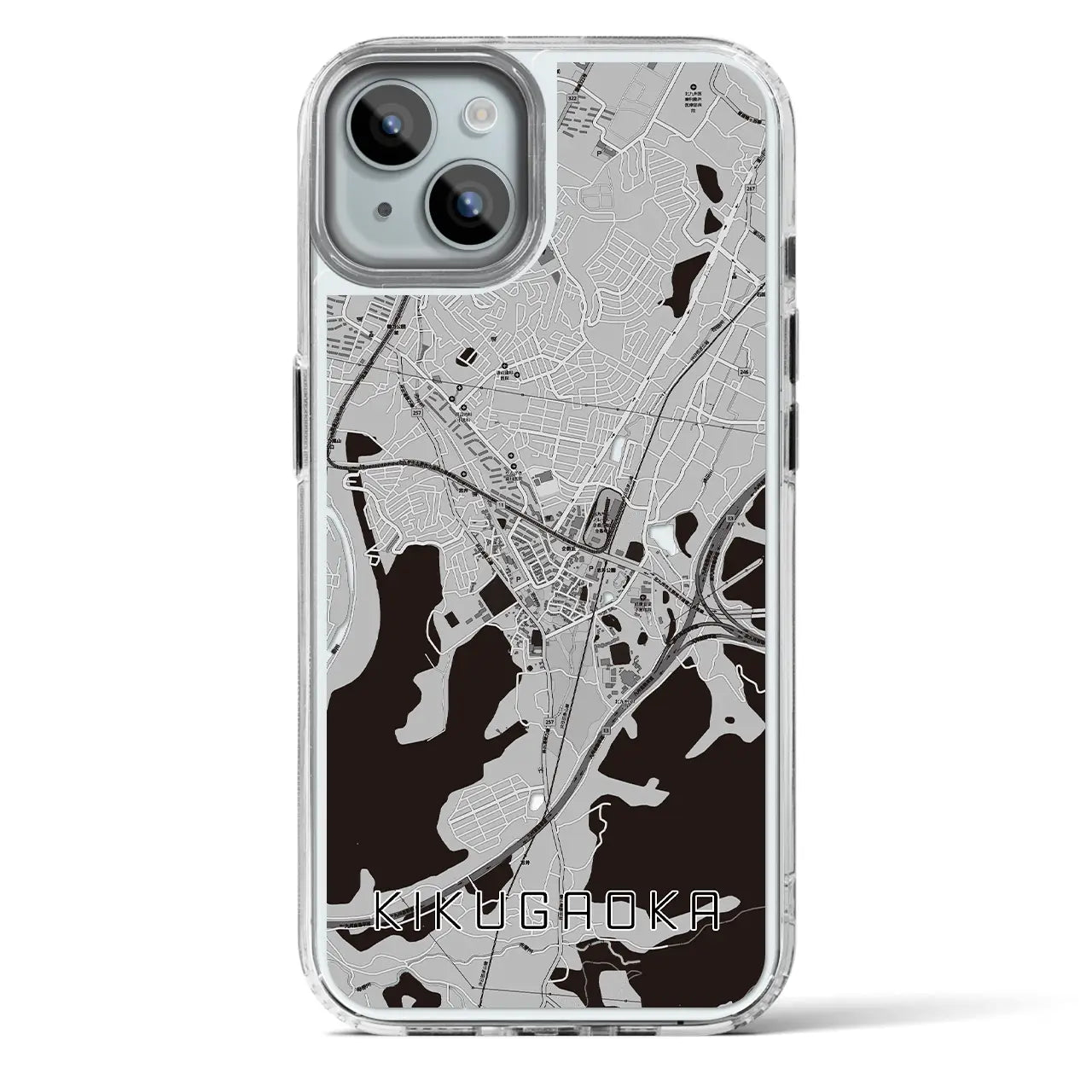 【企救丘(福岡県)】地図柄iPhoneケース(MagSafeタイプ)