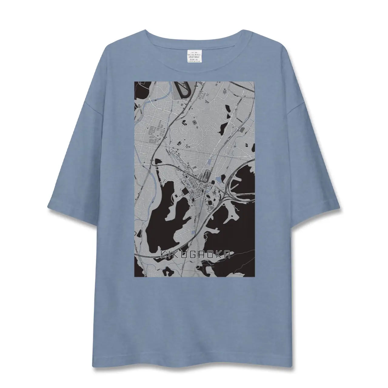 【企救丘(福岡県)】地図柄ビッグシルエットTシャツ