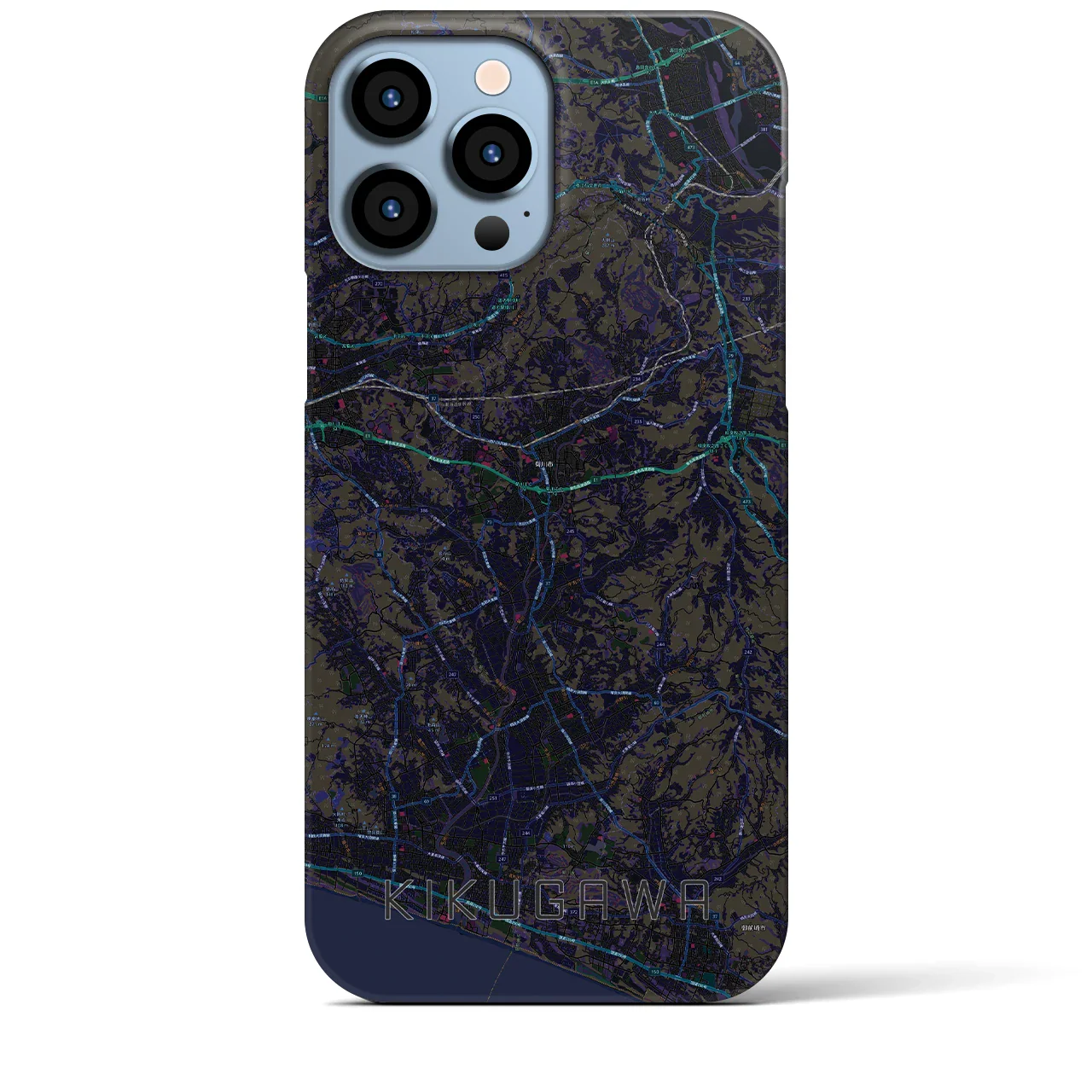 【菊川(静岡県)】地図柄iPhoneケース(バックカバータイプ)