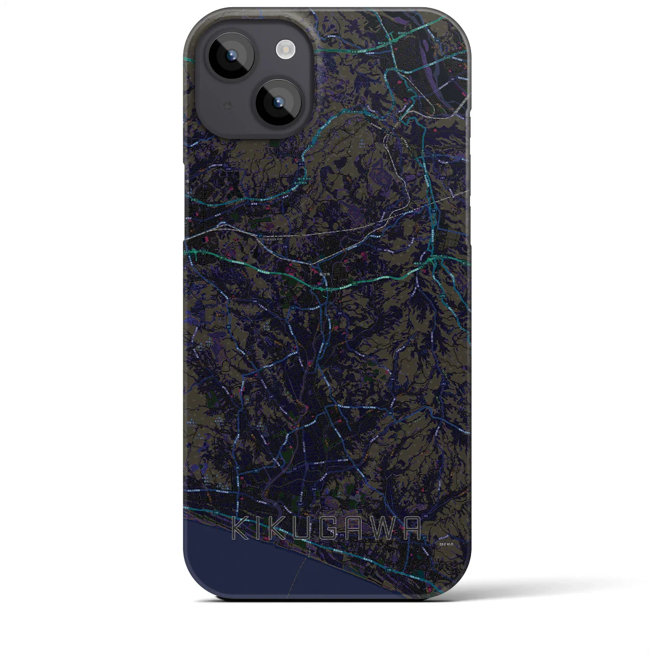 【菊川(静岡県)】地図柄iPhoneケース(バックカバータイプ)