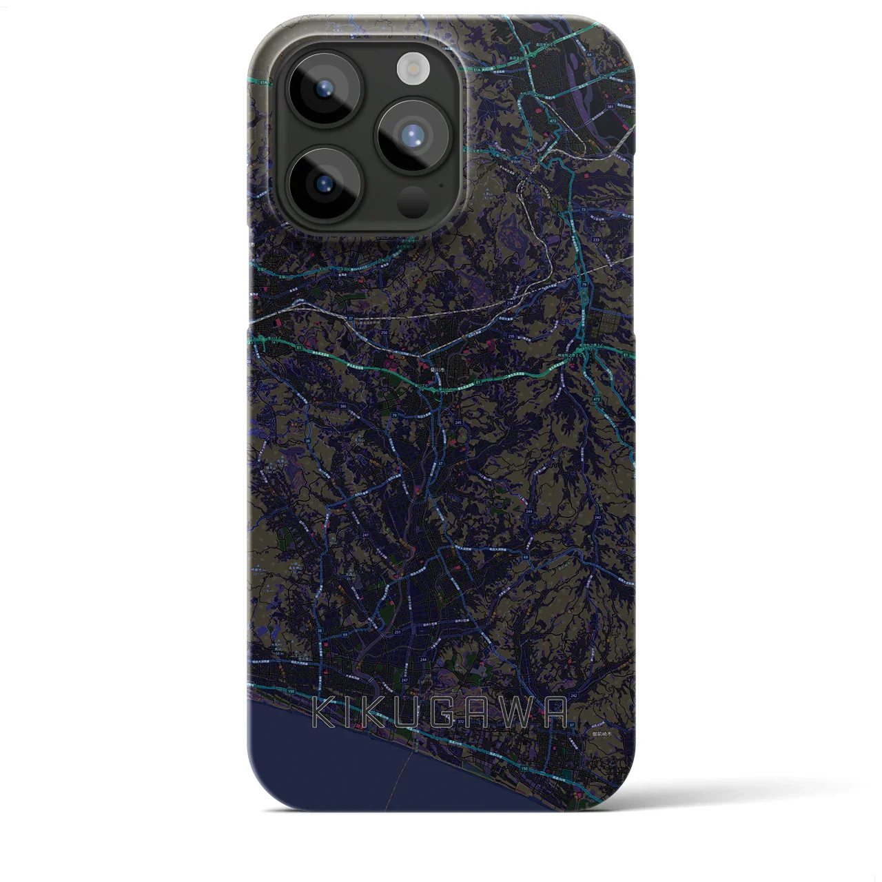 【菊川(静岡県)】地図柄iPhoneケース(バックカバータイプ)