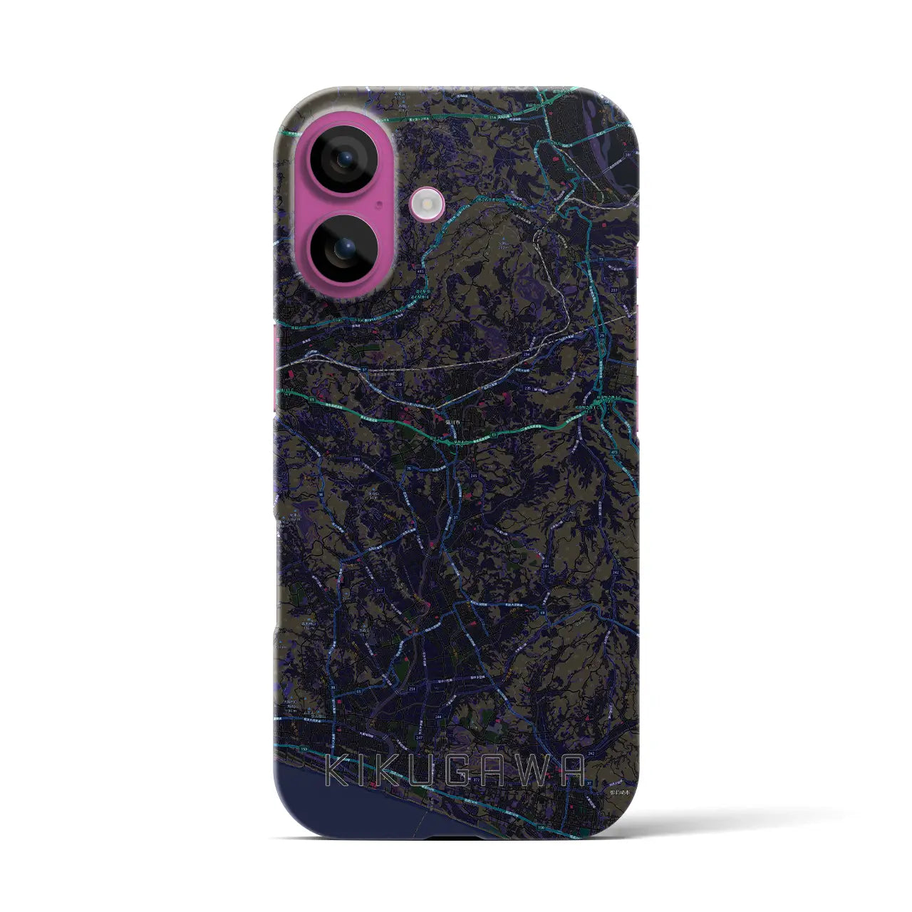 【菊川(静岡県)】地図柄iPhoneケース(バックカバータイプ)