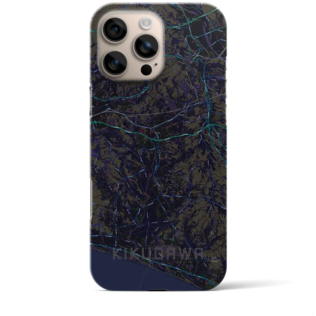 【菊川(静岡県)】地図柄iPhoneケース(バックカバータイプ)