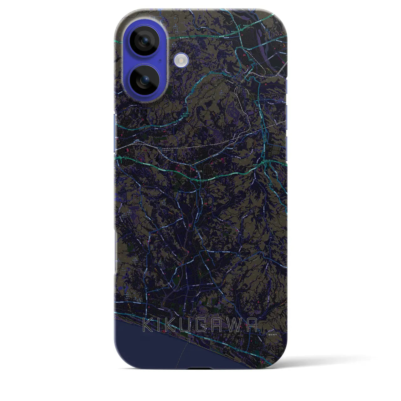 【菊川(静岡県)】地図柄iPhoneケース(バックカバータイプ)