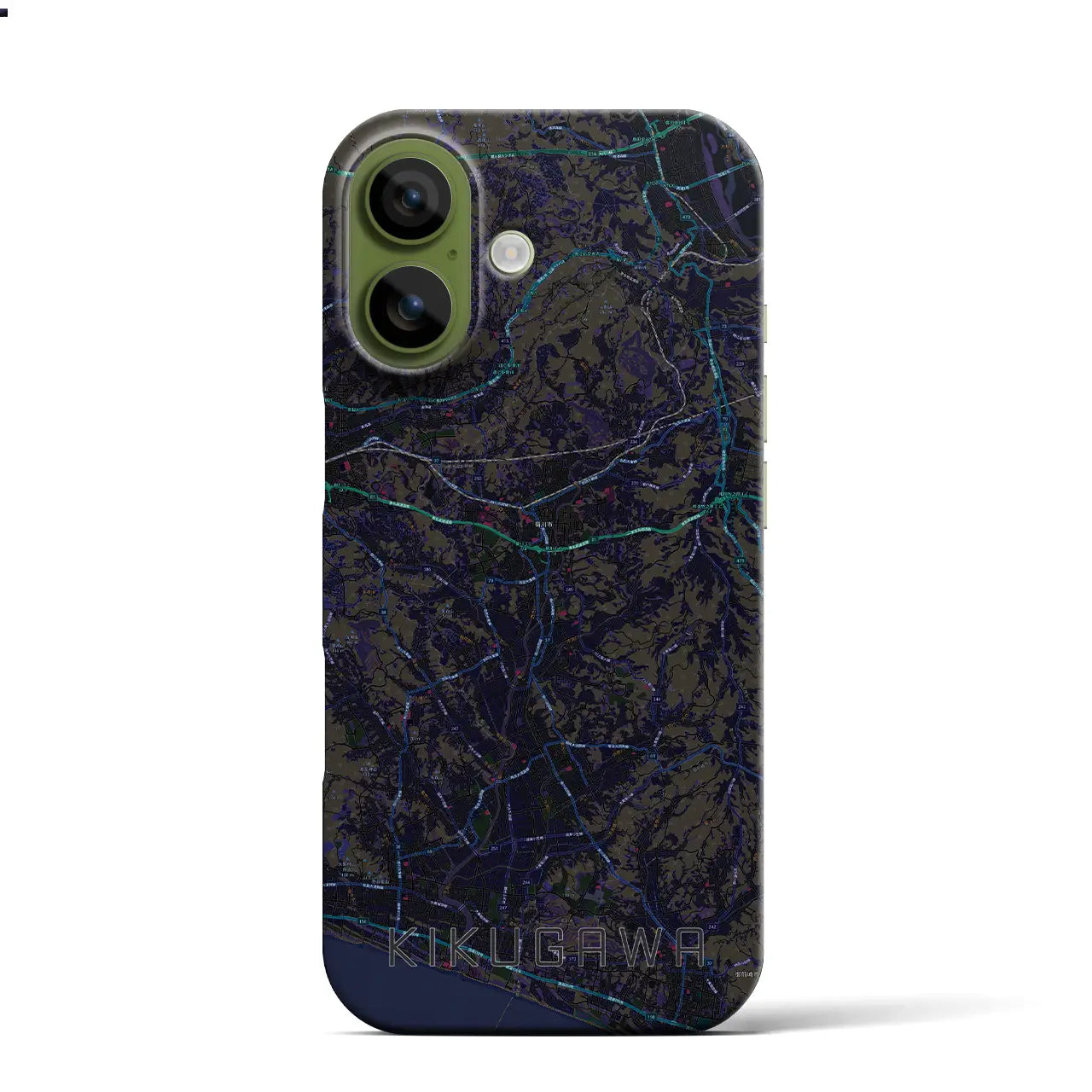 【菊川(静岡県)】地図柄iPhoneケース(バックカバータイプ)