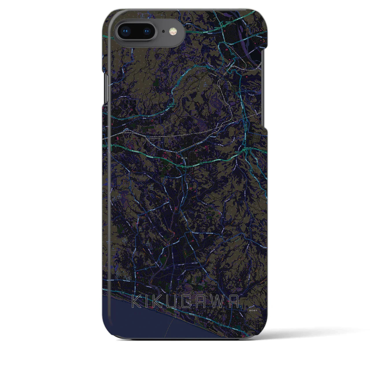 【菊川(静岡県)】地図柄iPhoneケース(バックカバータイプ)