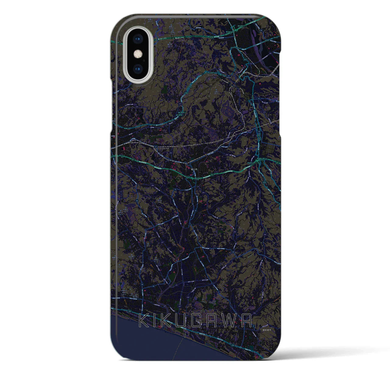 【菊川(静岡県)】地図柄iPhoneケース(バックカバータイプ)