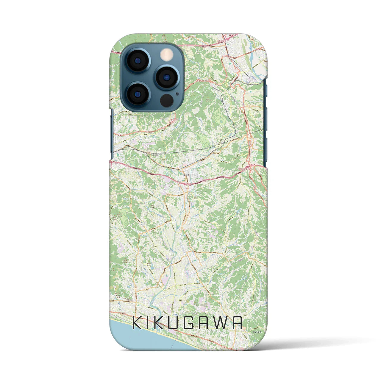 【菊川(静岡県)】地図柄iPhoneケース(バックカバータイプ)