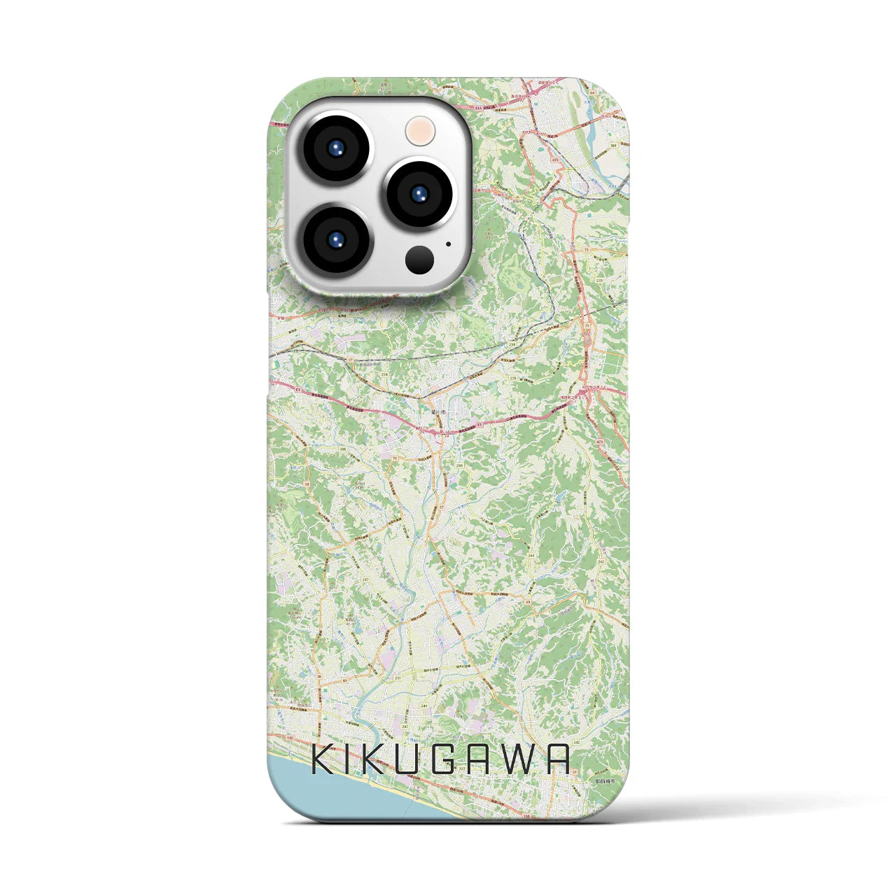 【菊川(静岡県)】地図柄iPhoneケース(バックカバータイプ)