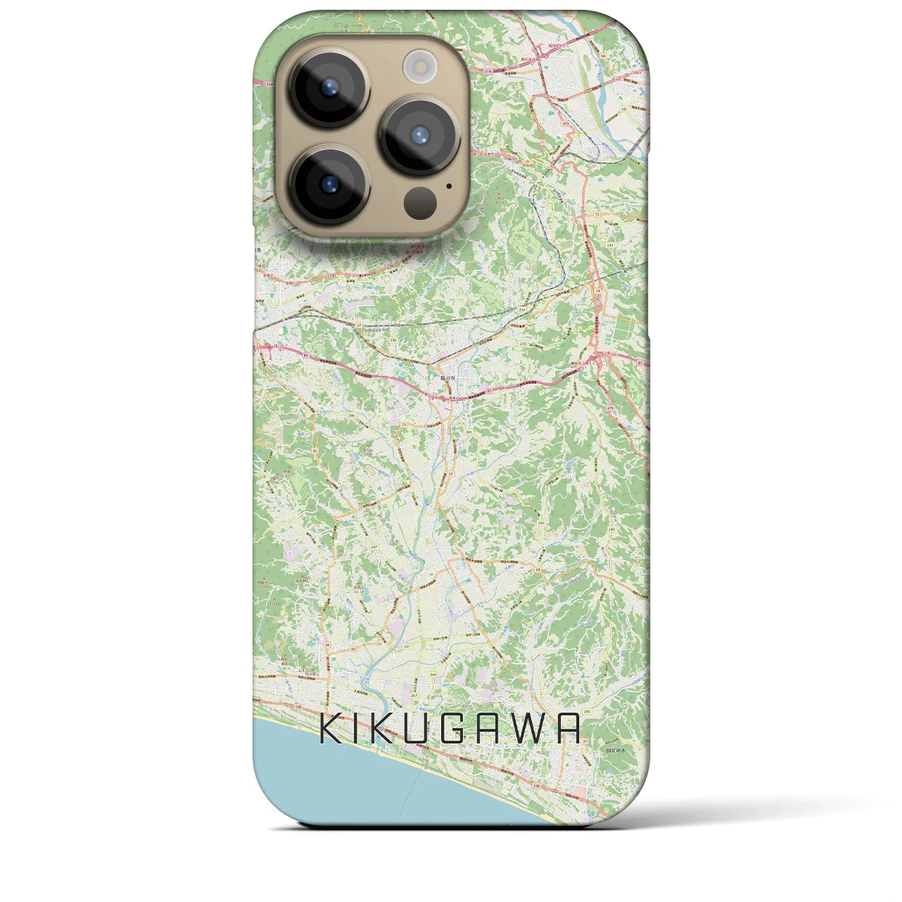 【菊川(静岡県)】地図柄iPhoneケース(バックカバータイプ)