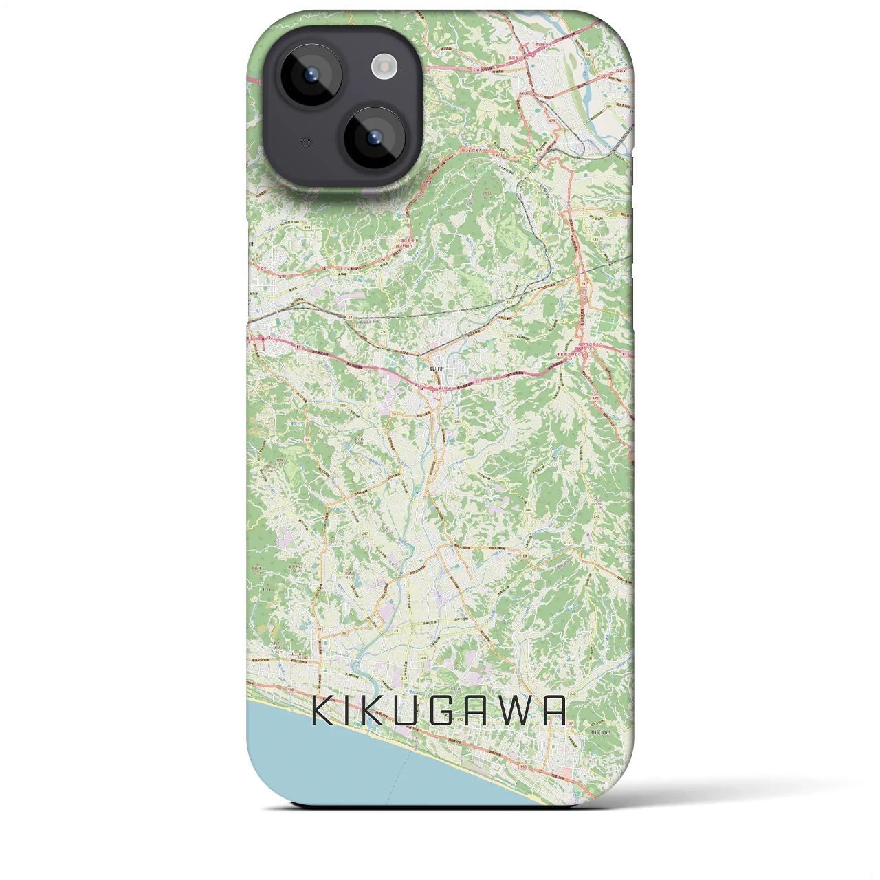 【菊川(静岡県)】地図柄iPhoneケース(バックカバータイプ)