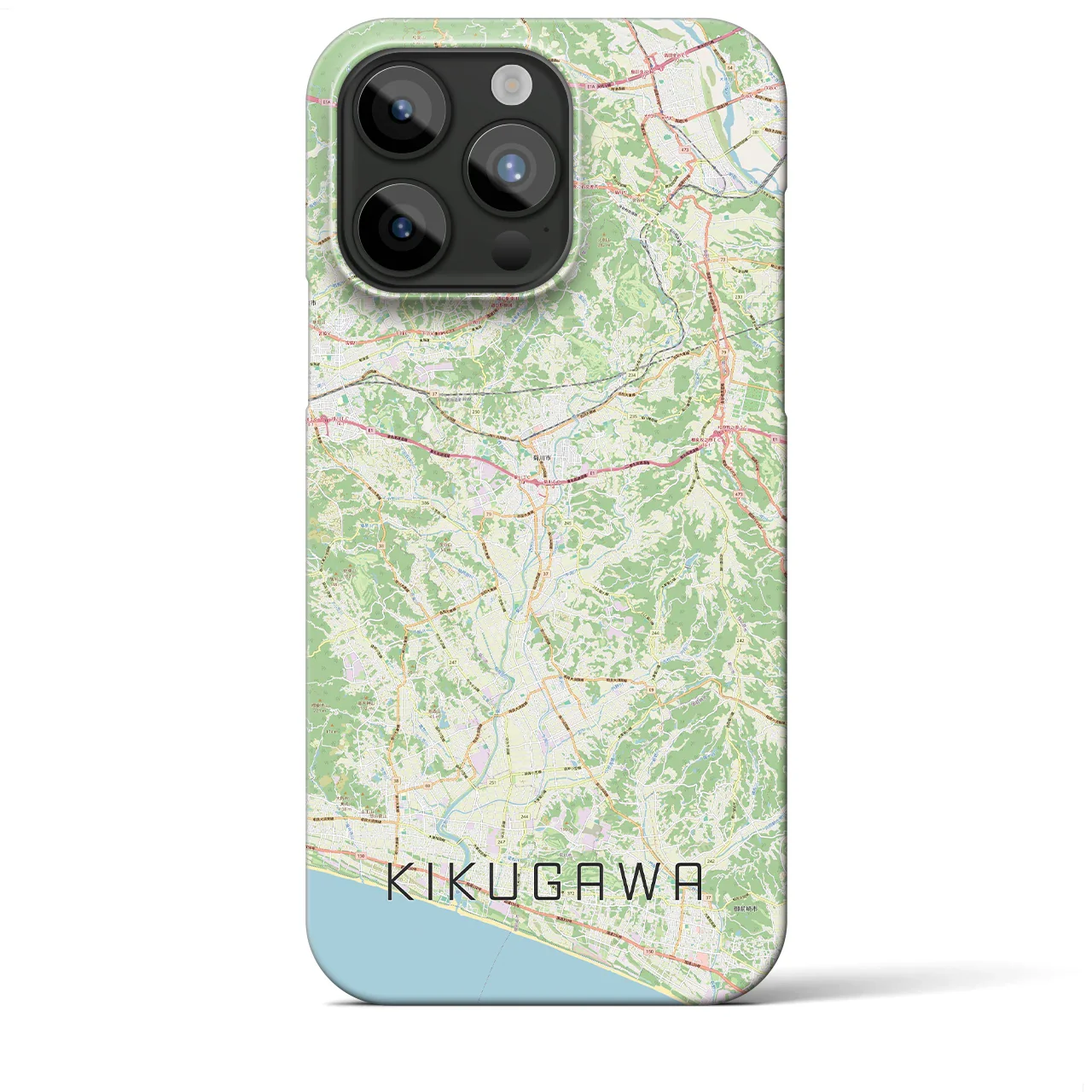 【菊川(静岡県)】地図柄iPhoneケース(バックカバータイプ)