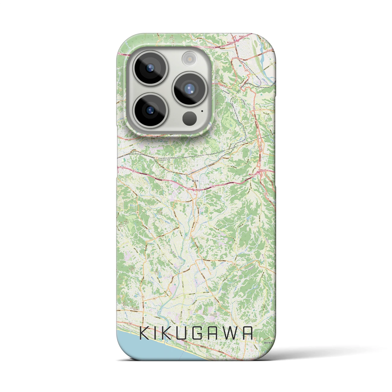 【菊川(静岡県)】地図柄iPhoneケース(バックカバータイプ)