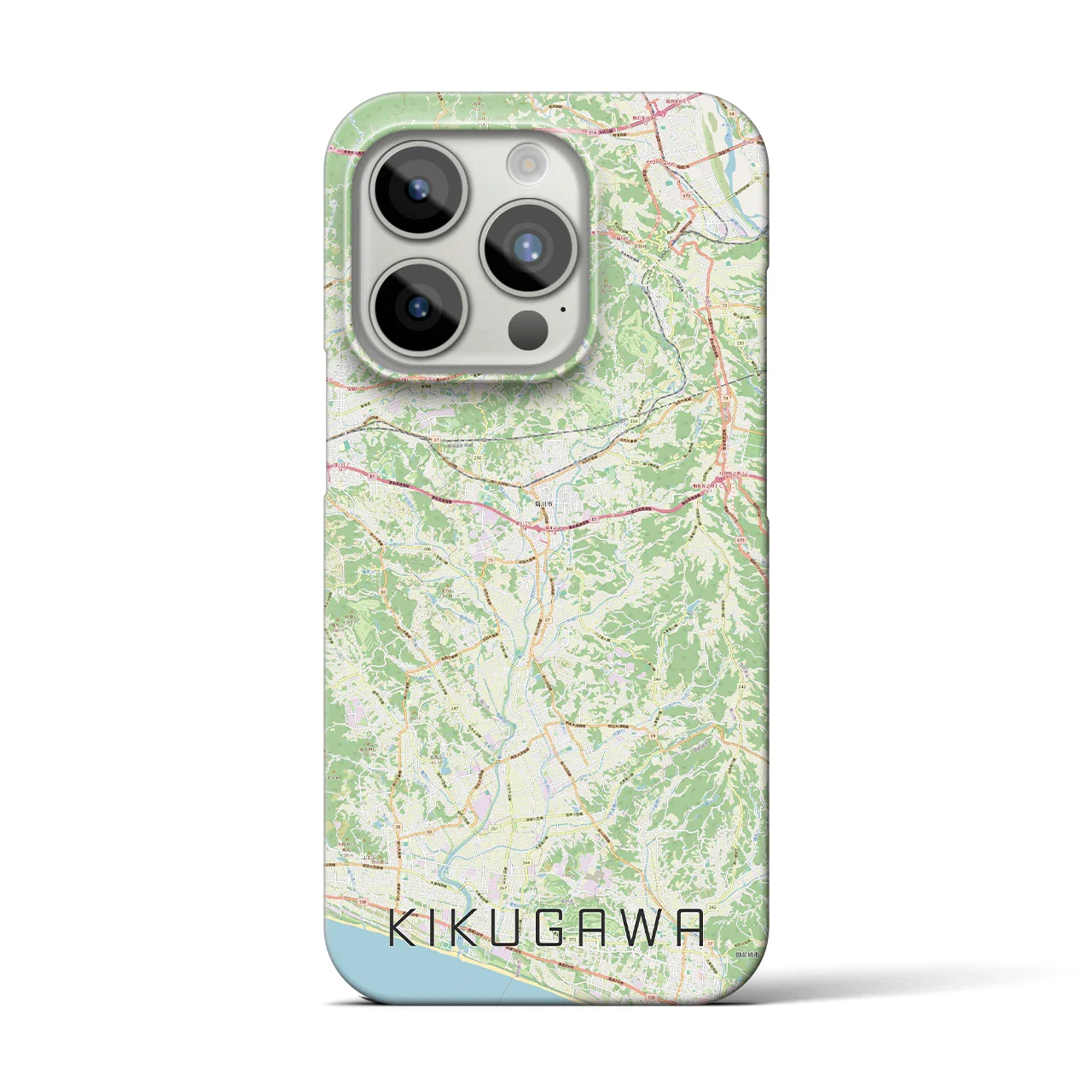 【菊川(静岡県)】地図柄iPhoneケース(バックカバータイプ)