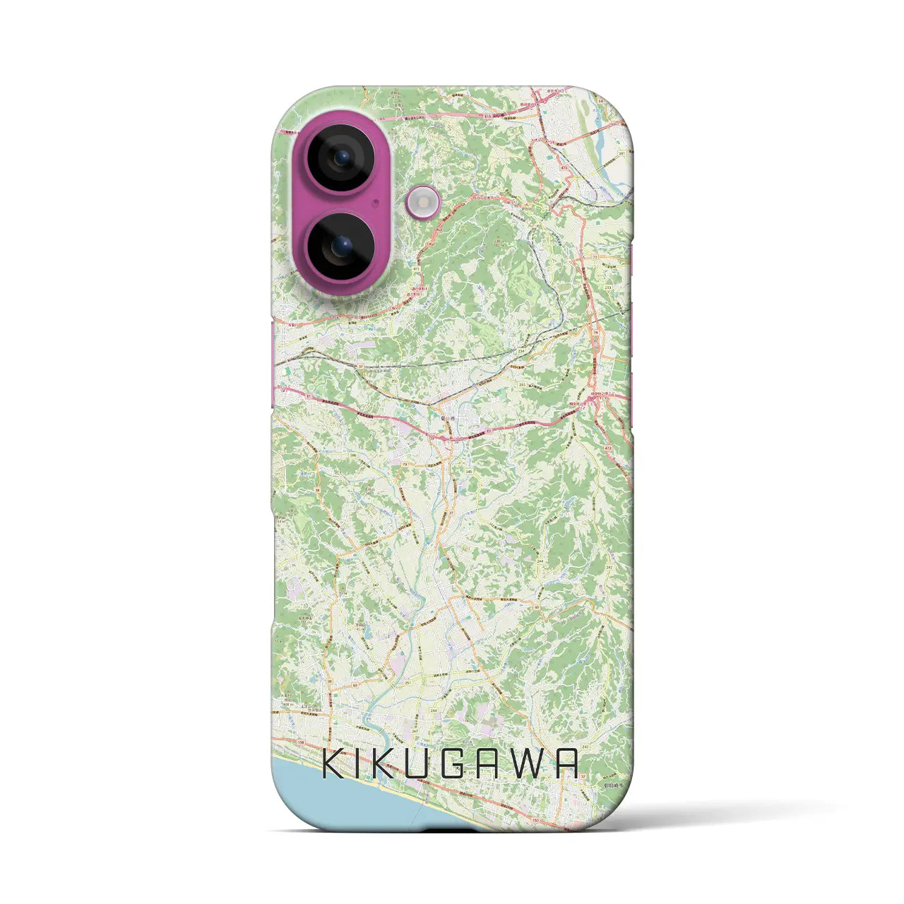 【菊川(静岡県)】地図柄iPhoneケース(バックカバータイプ)