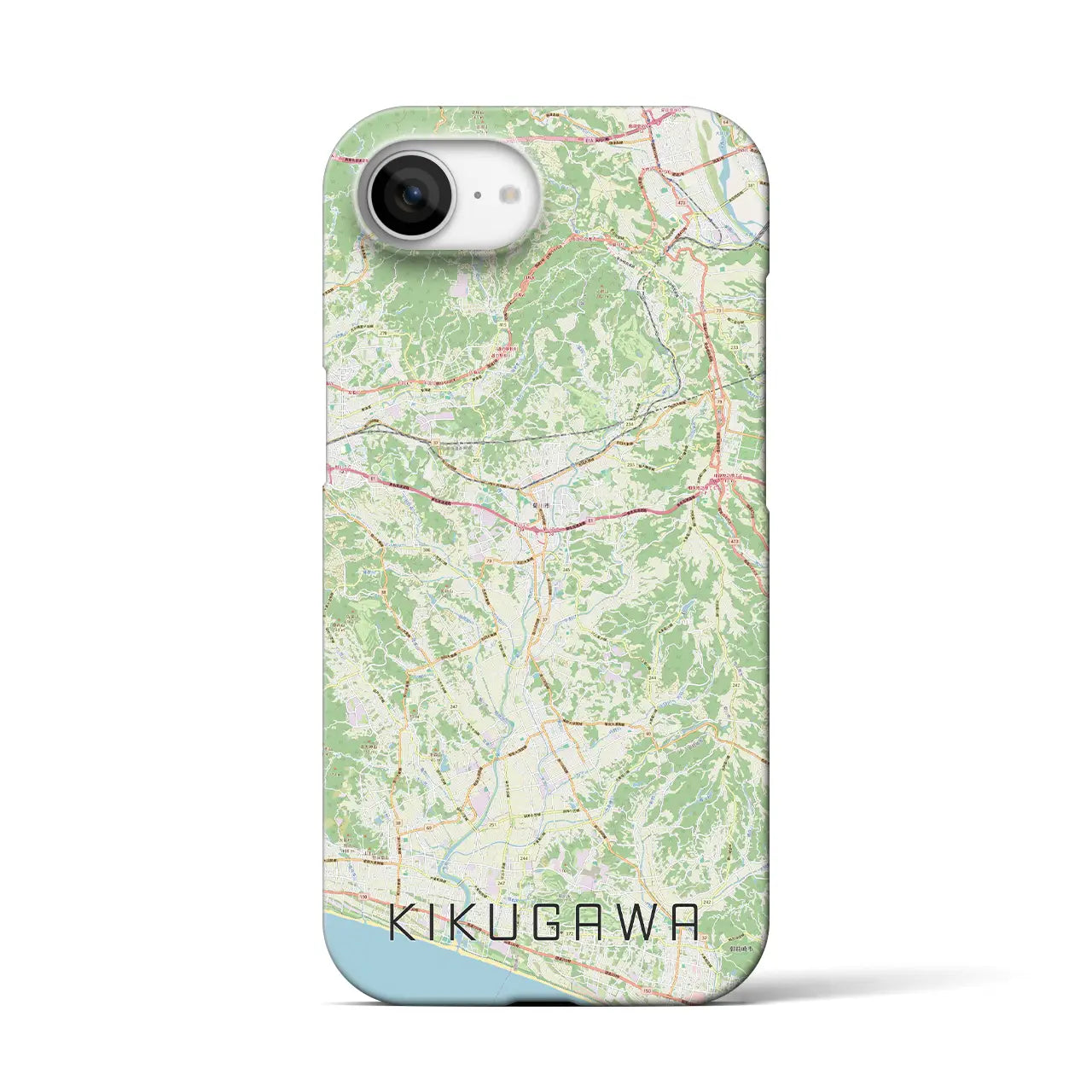 【菊川(静岡県)】地図柄iPhoneケース(バックカバータイプ)