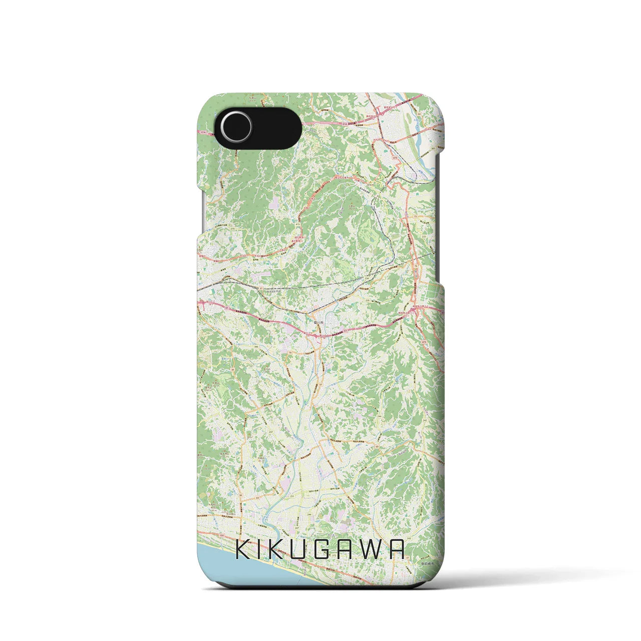 【菊川(静岡県)】地図柄iPhoneケース(バックカバータイプ)