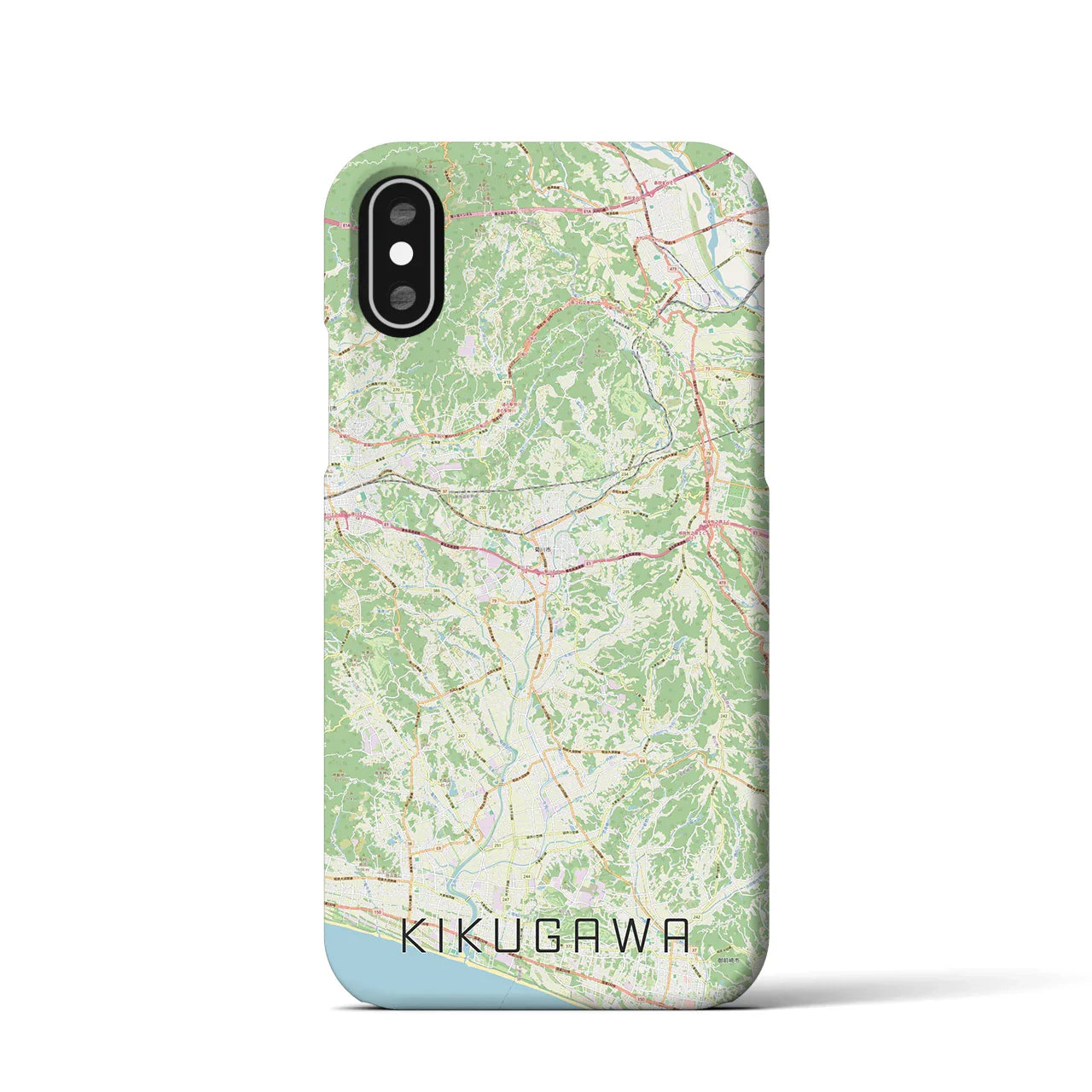 【菊川(静岡県)】地図柄iPhoneケース(バックカバータイプ)