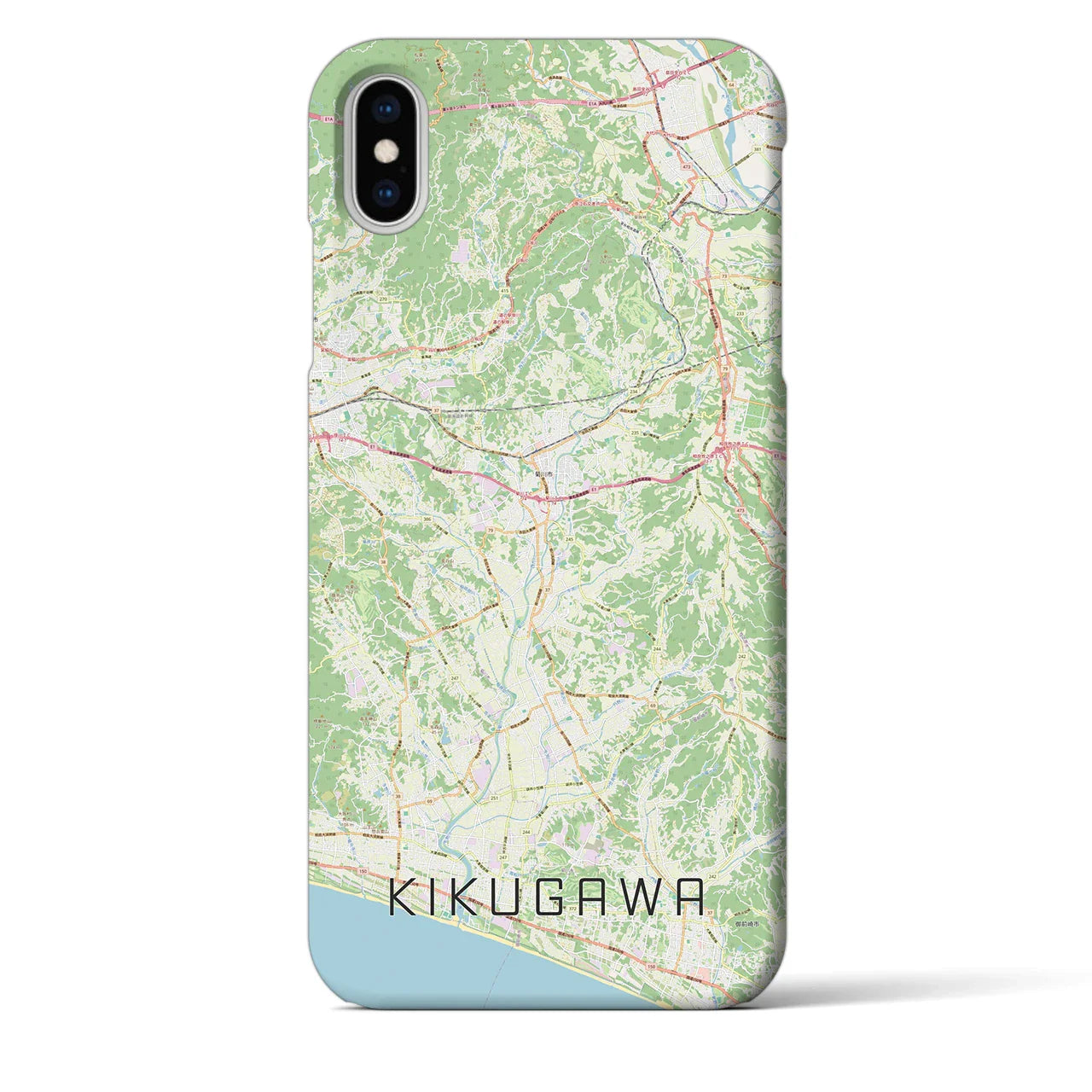 【菊川(静岡県)】地図柄iPhoneケース(バックカバータイプ)