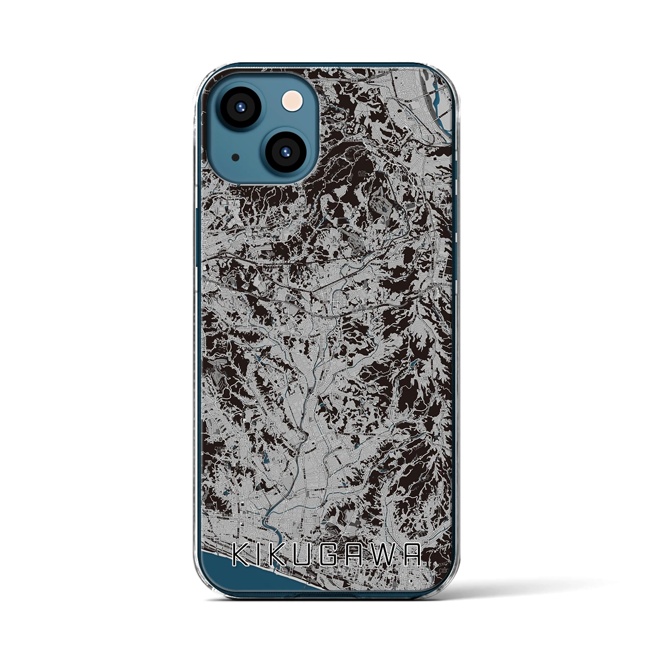 【菊川(静岡県)】地図柄iPhoneケース(クリアタイプ)