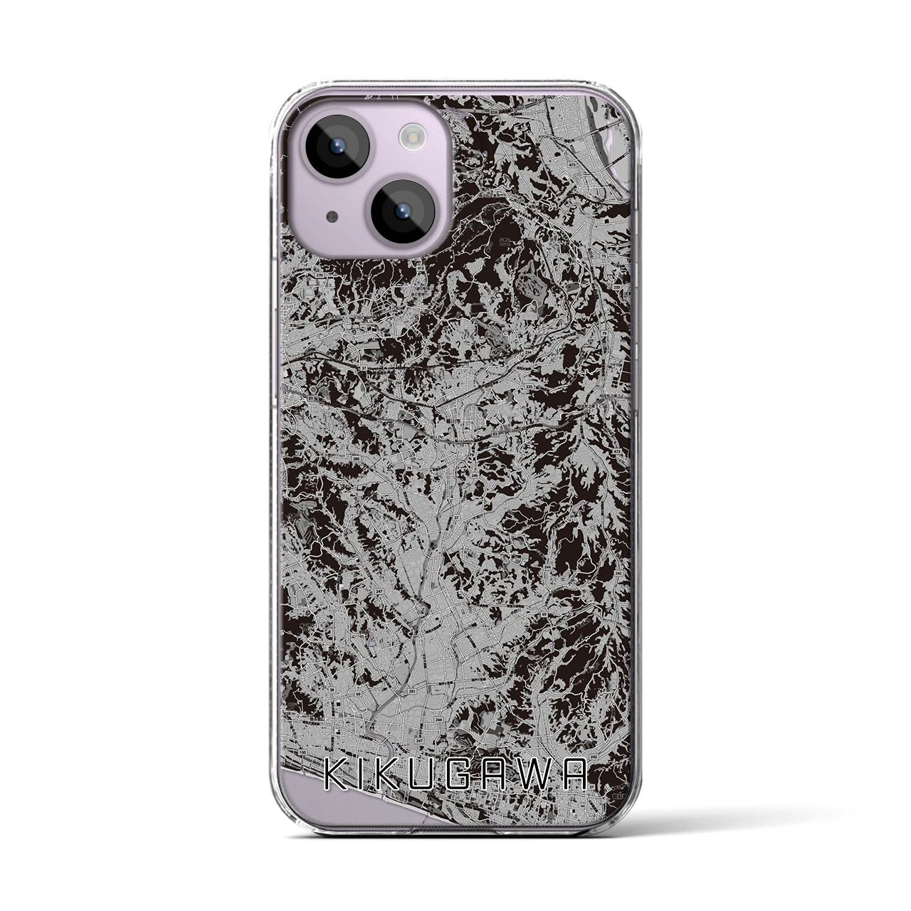 【菊川(静岡県)】地図柄iPhoneケース(クリアタイプ)