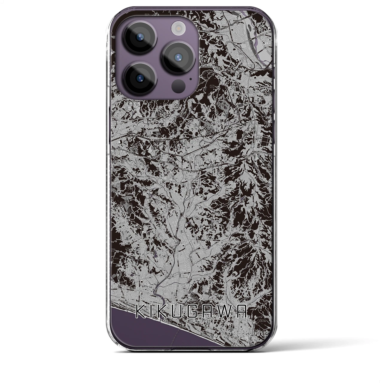 【菊川(静岡県)】地図柄iPhoneケース(クリアタイプ)