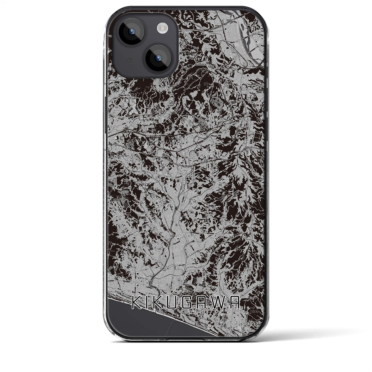 【菊川(静岡県)】地図柄iPhoneケース(クリアタイプ)
