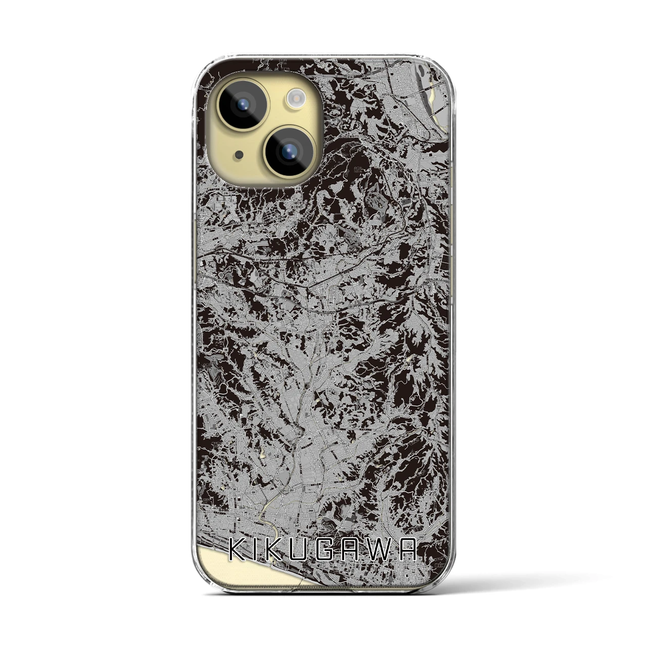 【菊川(静岡県)】地図柄iPhoneケース(クリアタイプ)