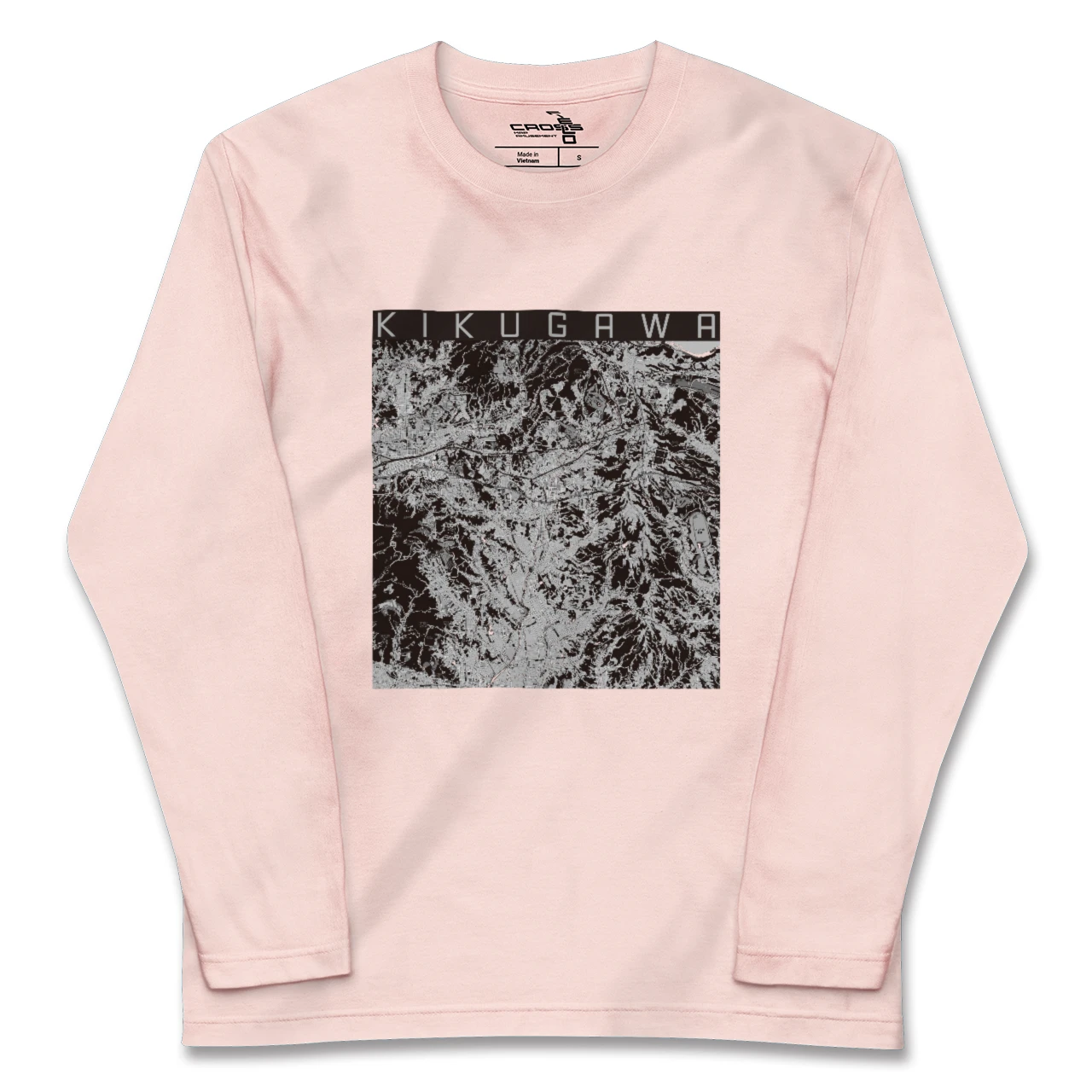 【菊川(静岡県)(静岡県)】地図柄ロングスリーブTシャツ