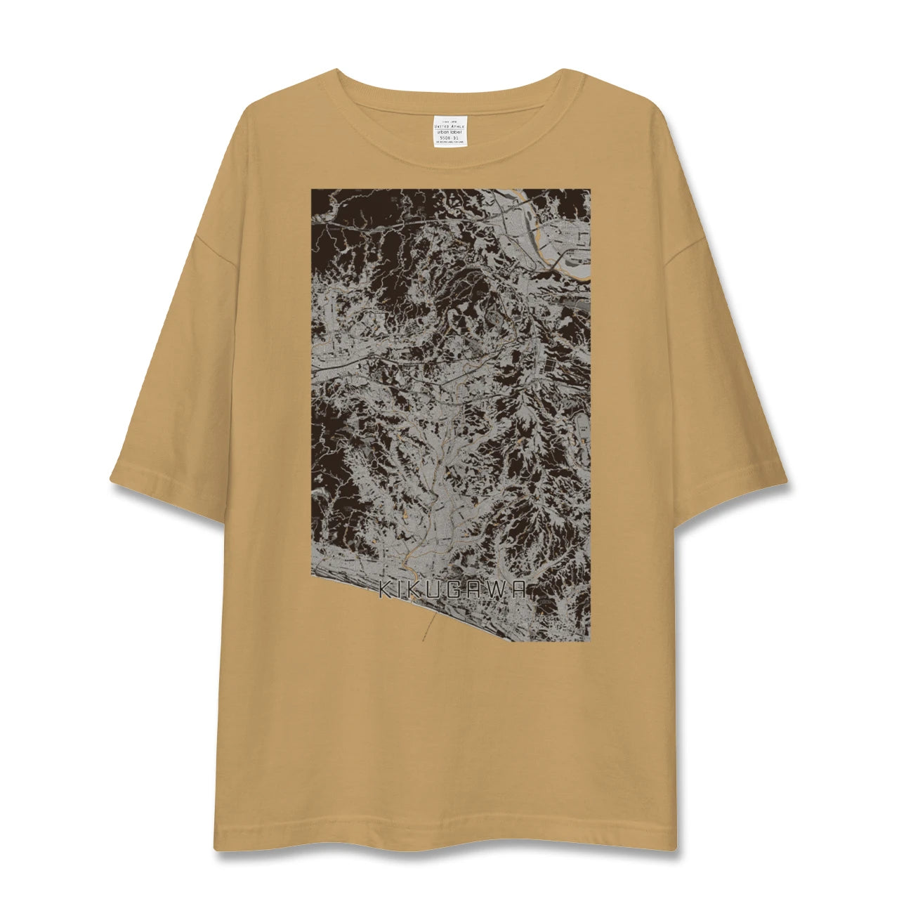 【菊川(静岡県)】地図柄ビッグシルエットTシャツ