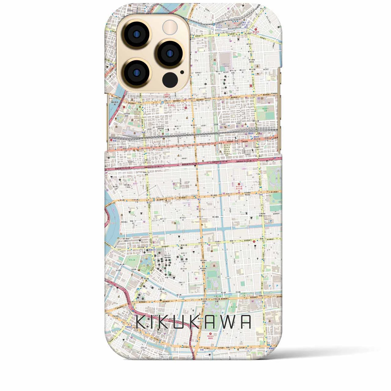 【菊川(東京都)】地図柄iPhoneケース(バックカバータイプ)