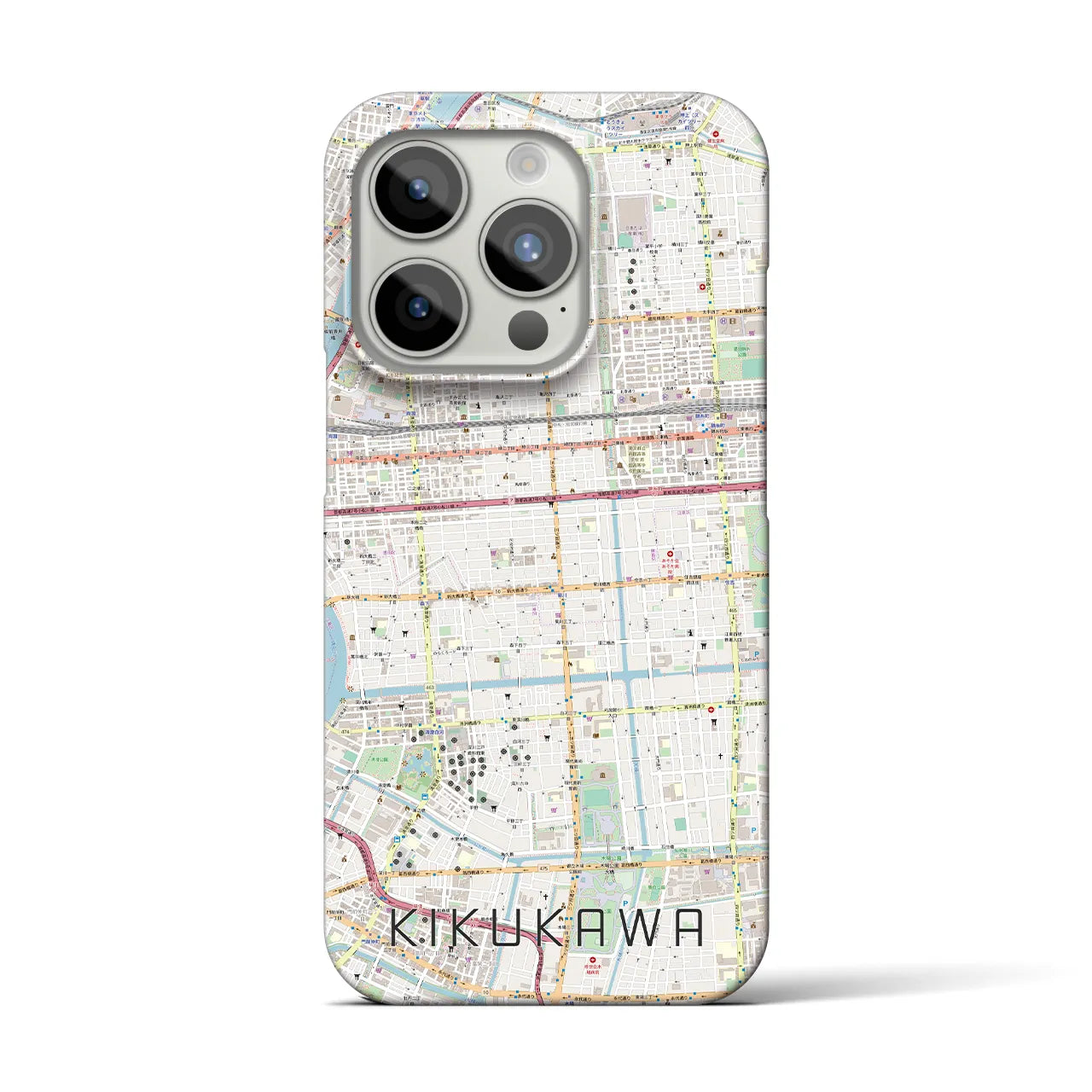 【菊川(東京都)】地図柄iPhoneケース(バックカバータイプ)