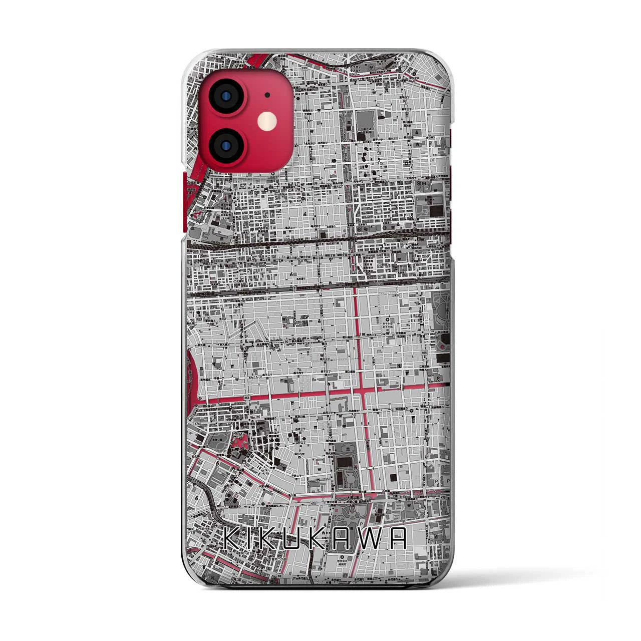 【菊川(東京都)】地図柄iPhoneケース(クリアタイプ)