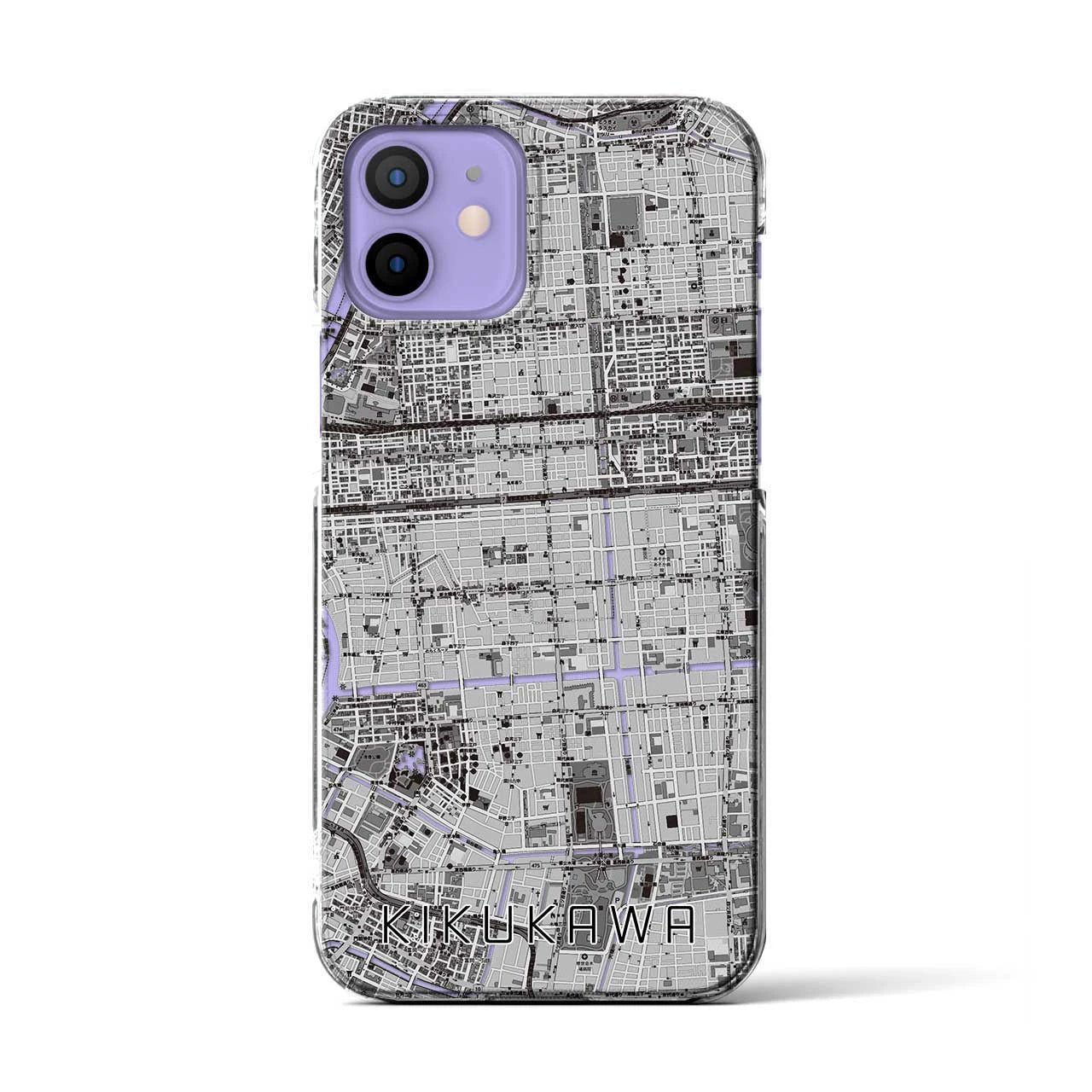 【菊川(東京都)】地図柄iPhoneケース(クリアタイプ)