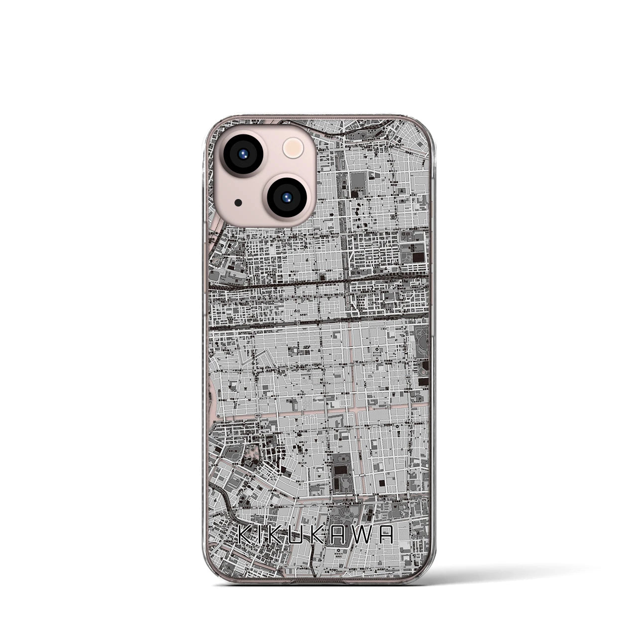 【菊川(東京都)】地図柄iPhoneケース(クリアタイプ)