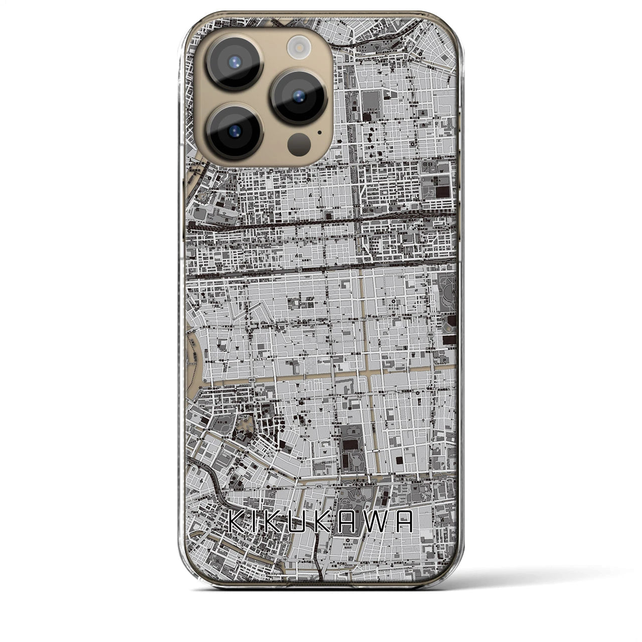 【菊川(東京都)】地図柄iPhoneケース(クリアタイプ)