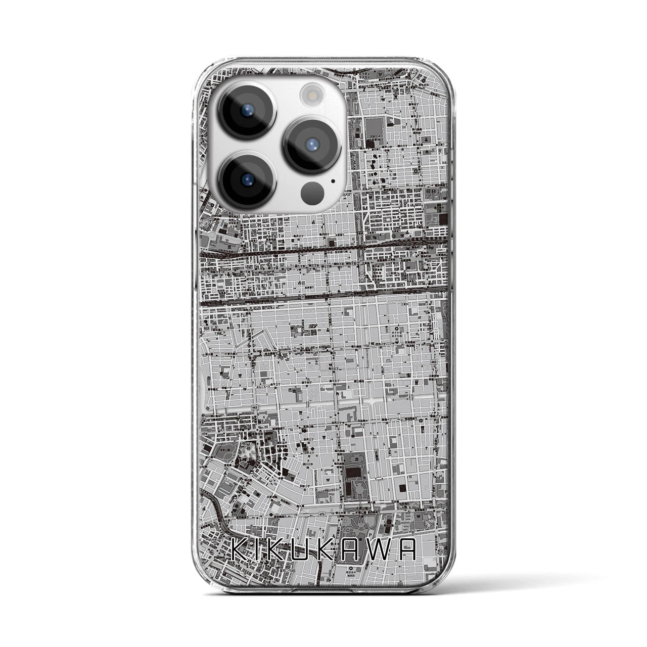 【菊川(東京都)】地図柄iPhoneケース(クリアタイプ)