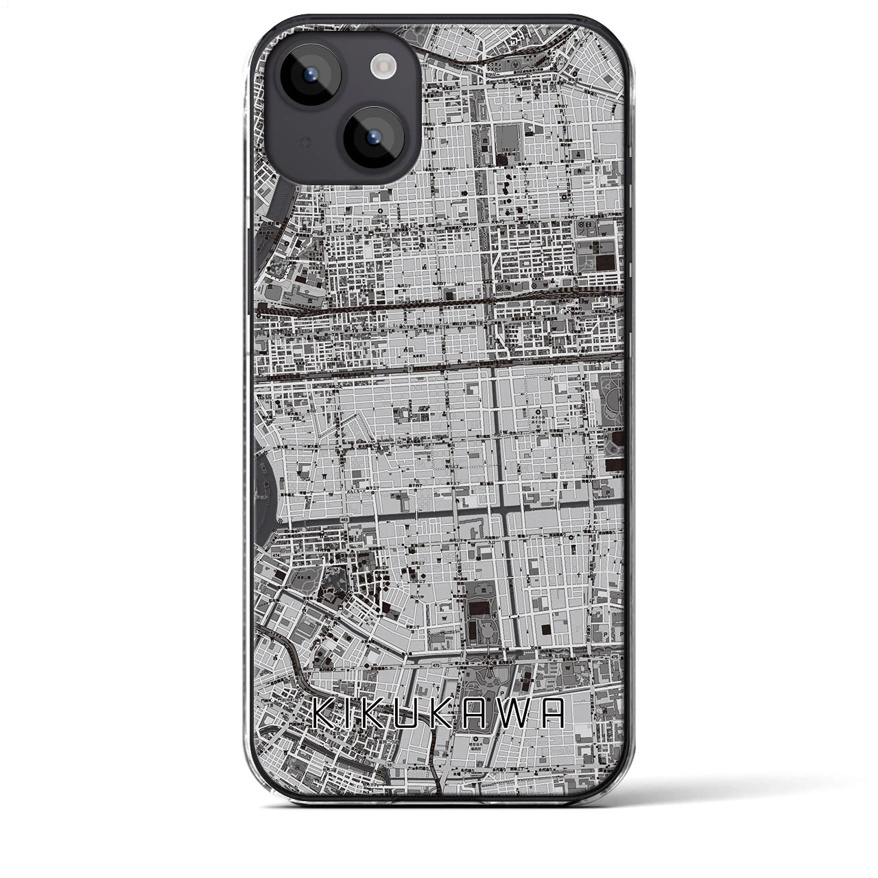【菊川(東京都)】地図柄iPhoneケース(クリアタイプ)