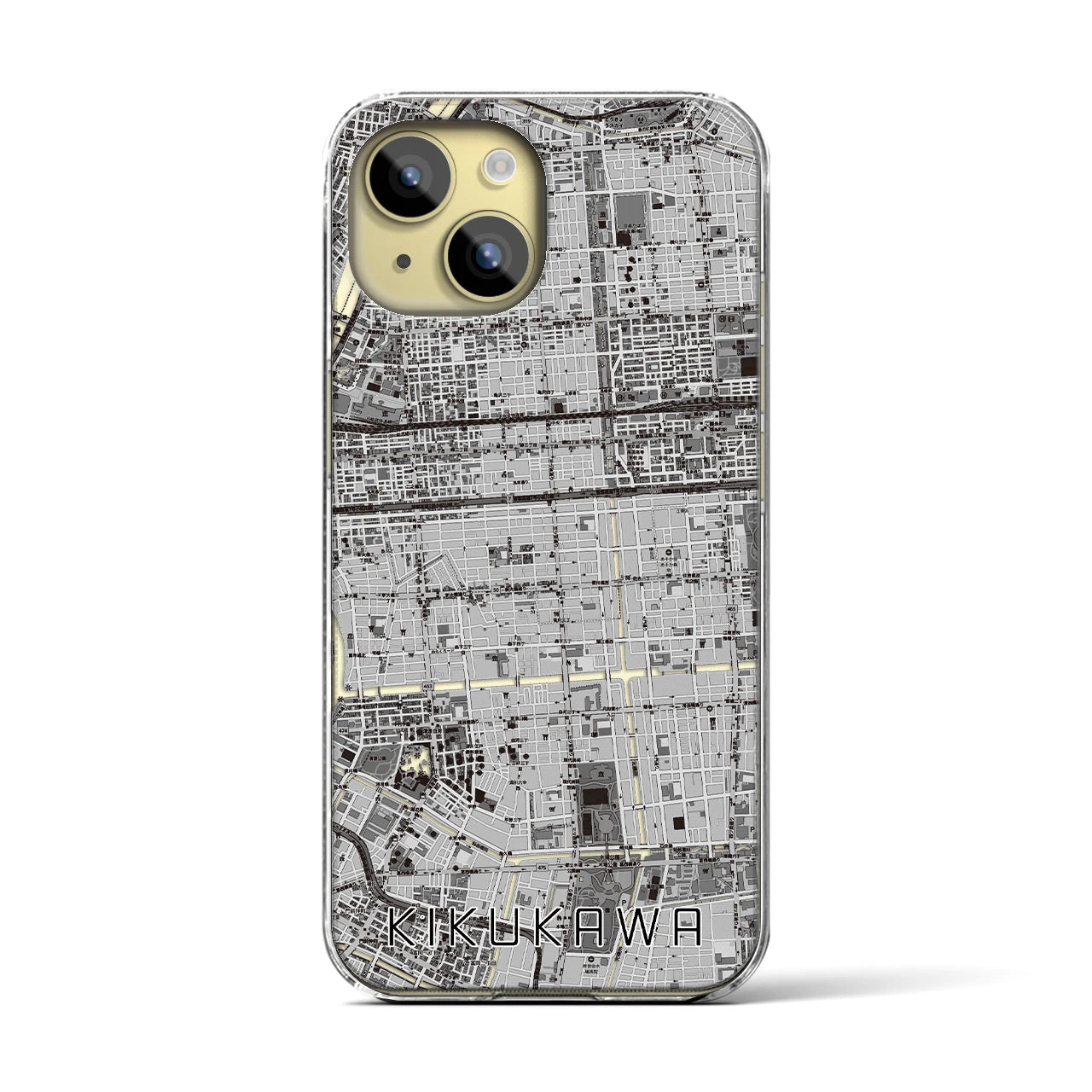【菊川(東京都)】地図柄iPhoneケース(クリアタイプ)