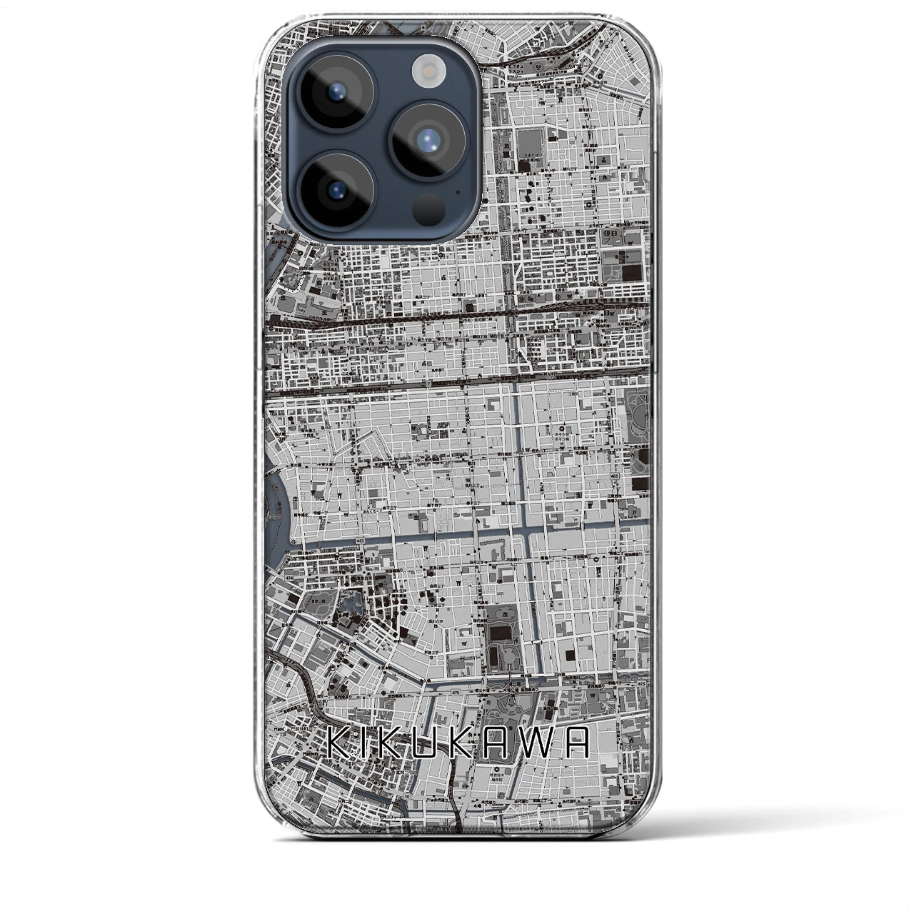 【菊川(東京都)】地図柄iPhoneケース(クリアタイプ)