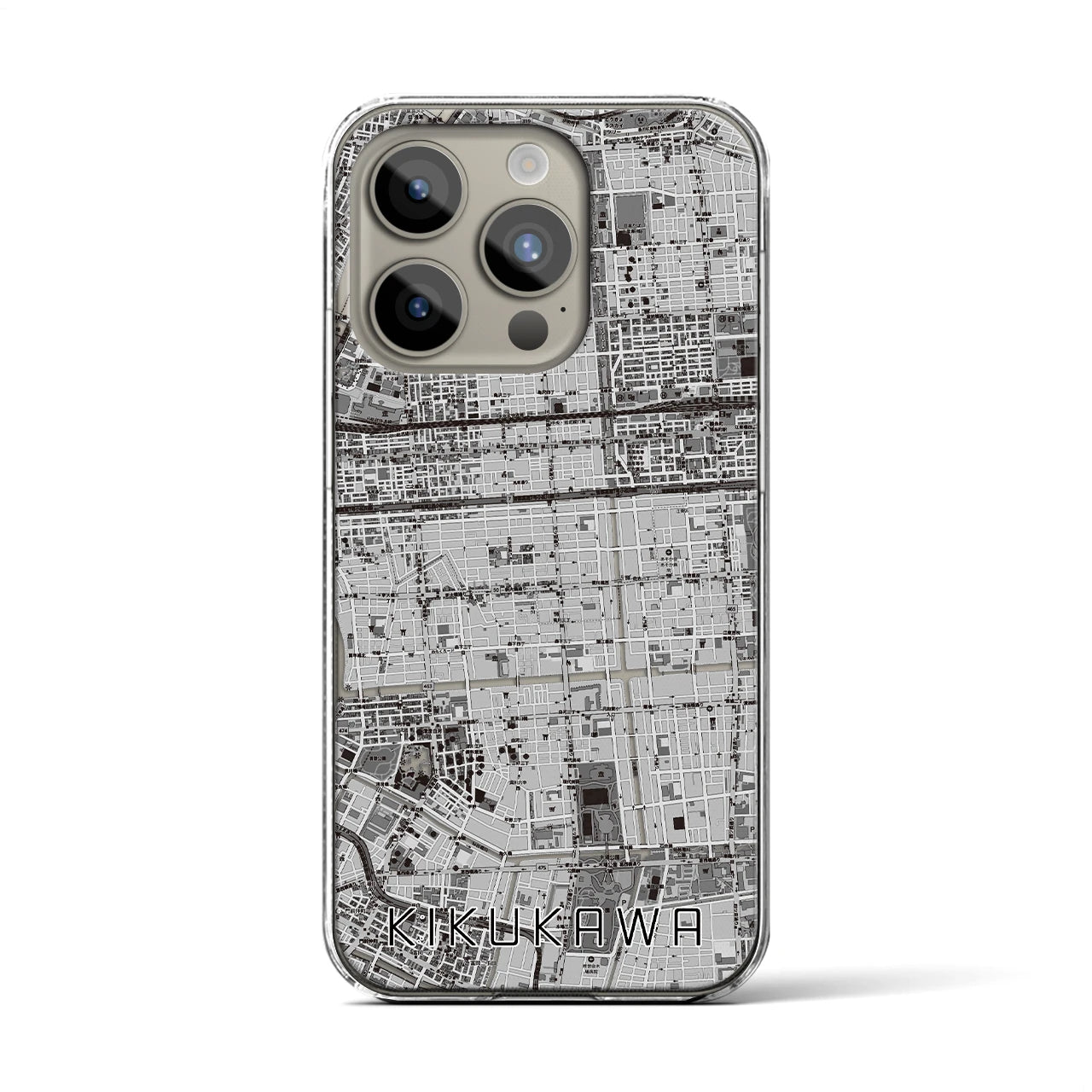 【菊川(東京都)】地図柄iPhoneケース(クリアタイプ)