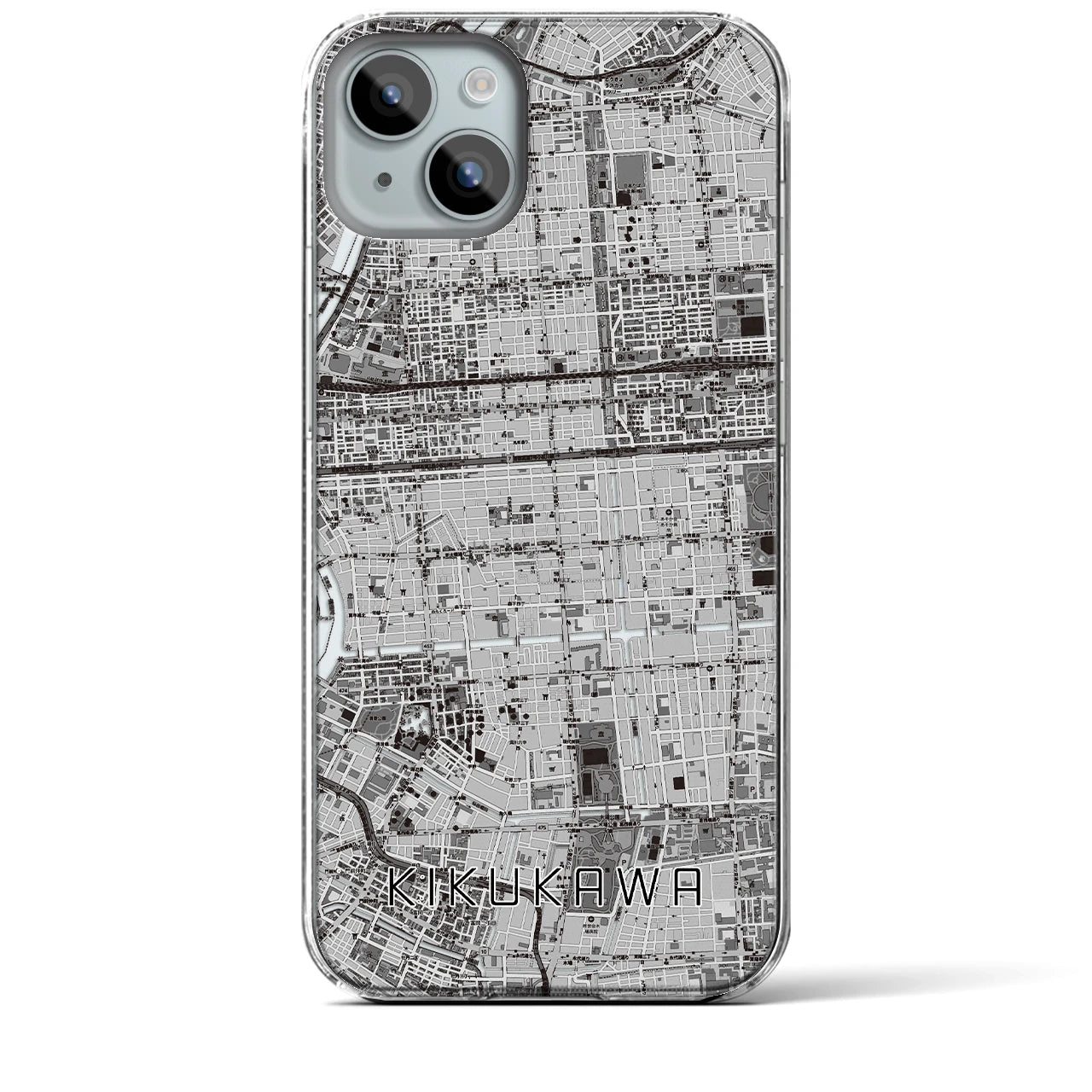 【菊川(東京都)】地図柄iPhoneケース(クリアタイプ)