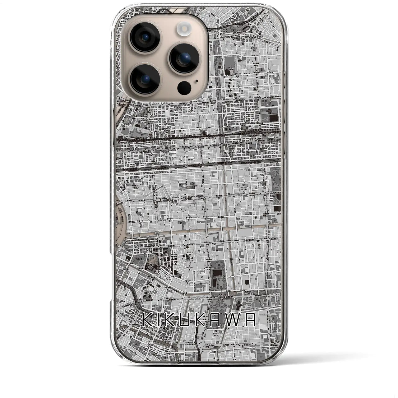 【菊川(東京都)】地図柄iPhoneケース(クリアタイプ)