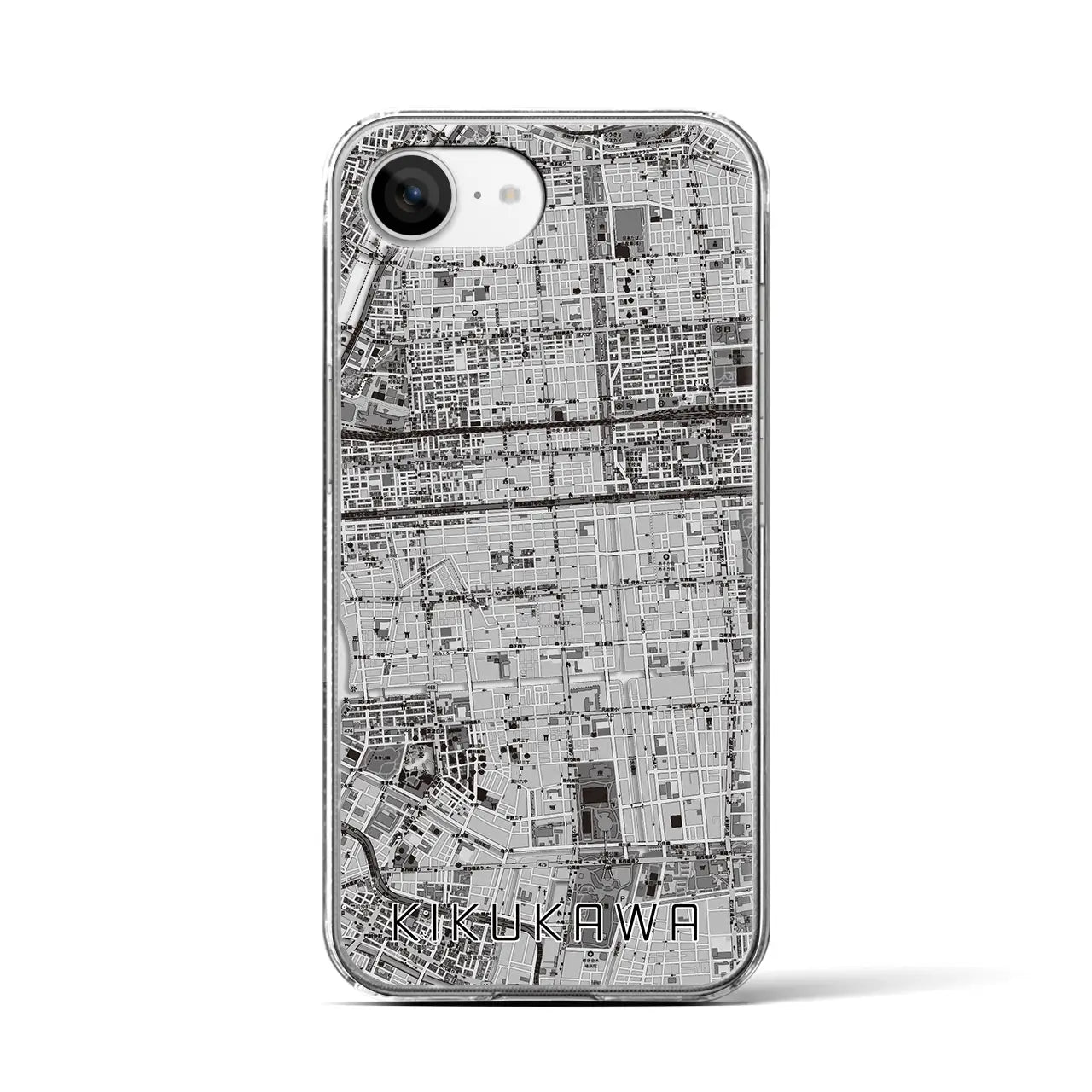 【菊川(東京都)】地図柄iPhoneケース(クリアタイプ)