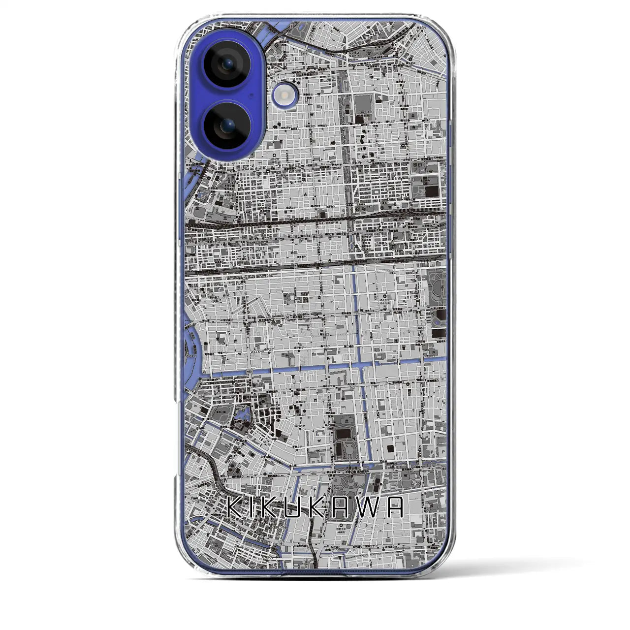 【菊川(東京都)】地図柄iPhoneケース(クリアタイプ)
