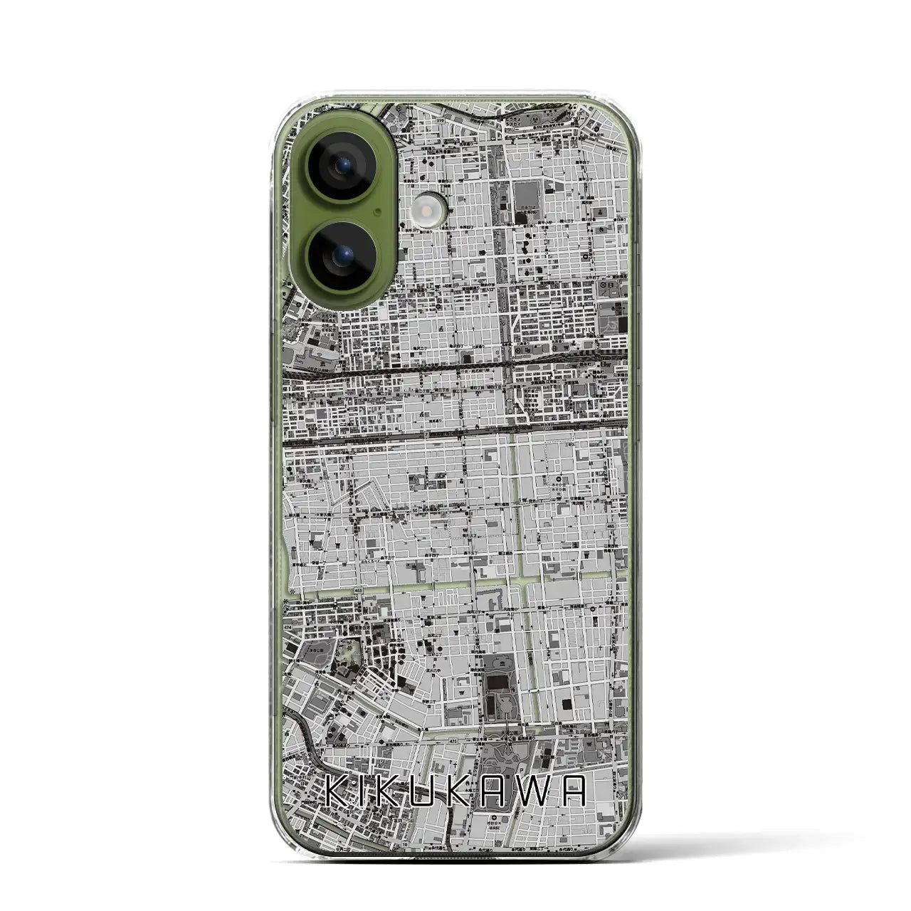 【菊川(東京都)】地図柄iPhoneケース(クリアタイプ)