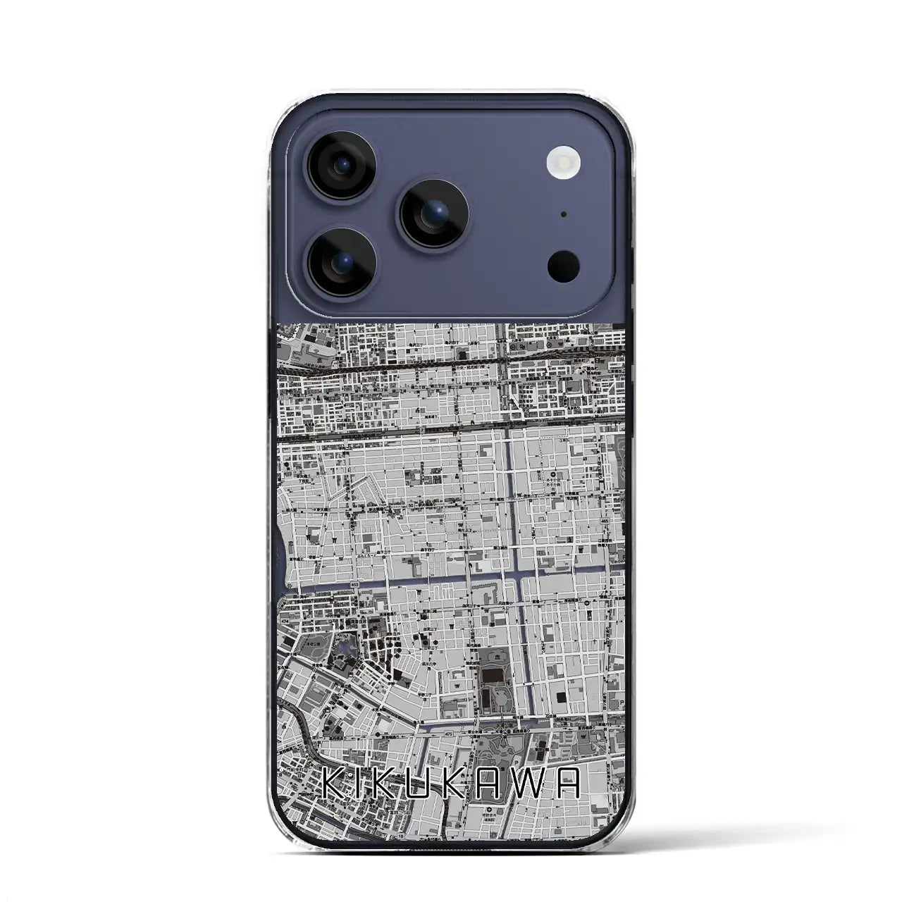 【菊川(東京都)】地図柄iPhoneケース(クリアタイプ)